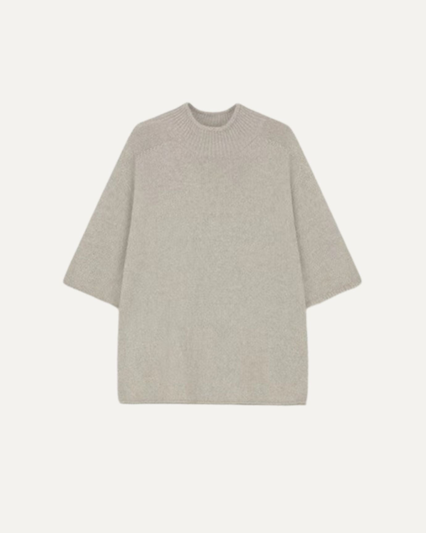 Wool Tee Sweater Half Collar