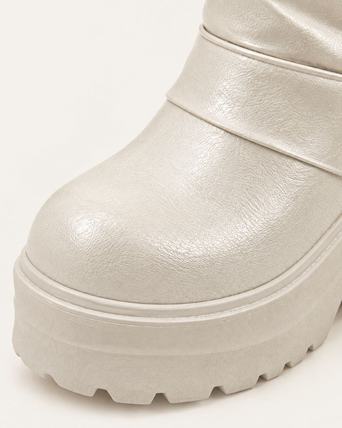 Platform Block Heel Lace-Up Combat Boots