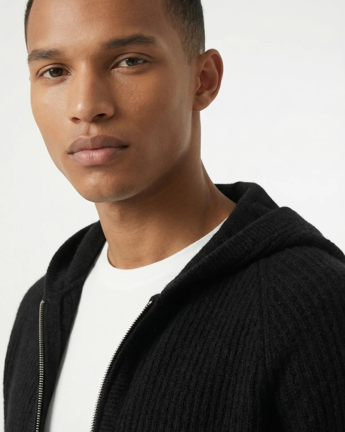 Thickened Wool Hooded Cardigan Zipper