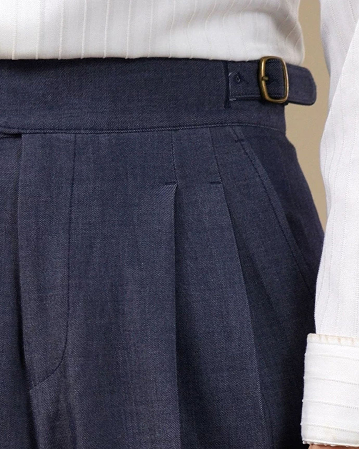 Paris Relaxed Fit Yarn-Dyed Gurkha Trousers