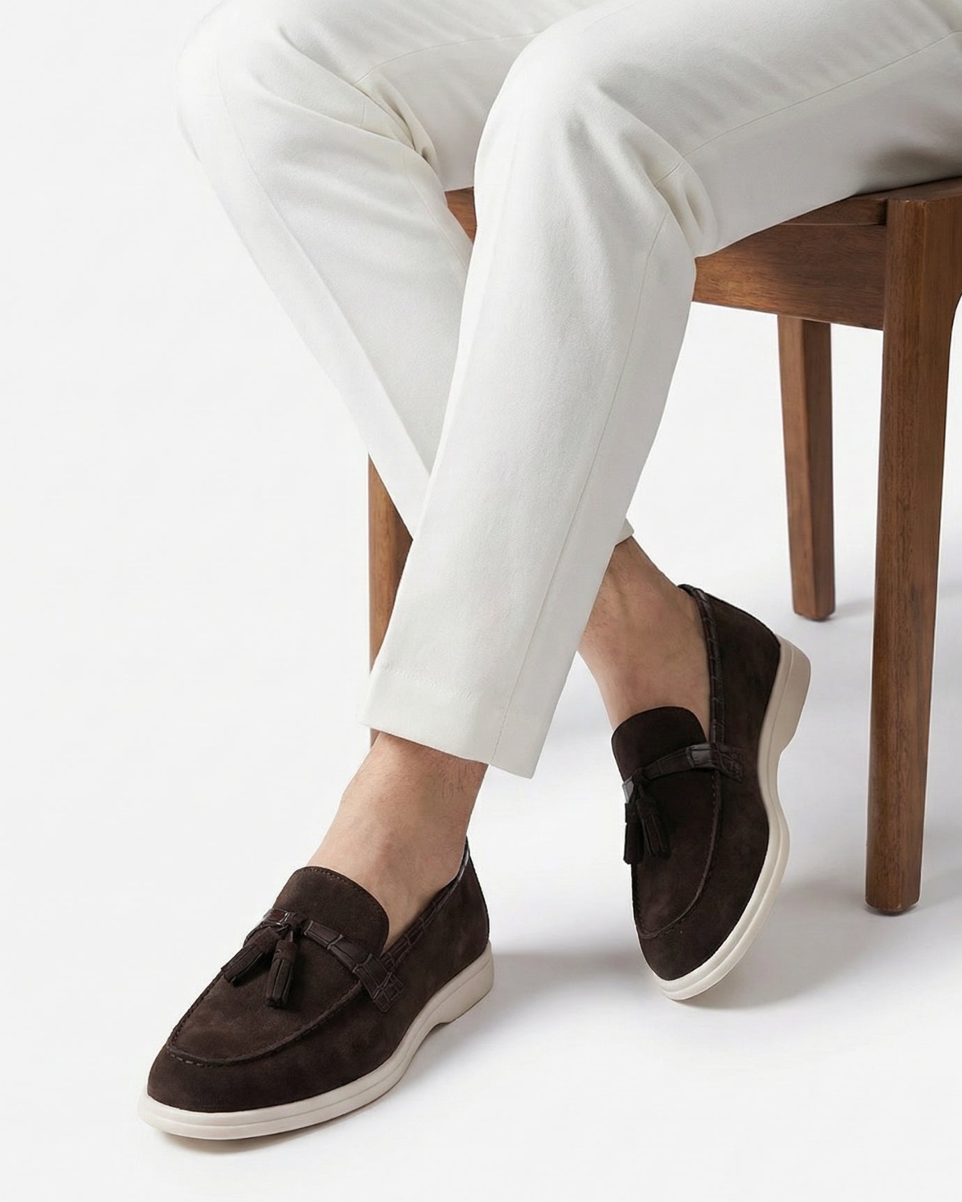 Positano Coffee Loafers Genuine Leather