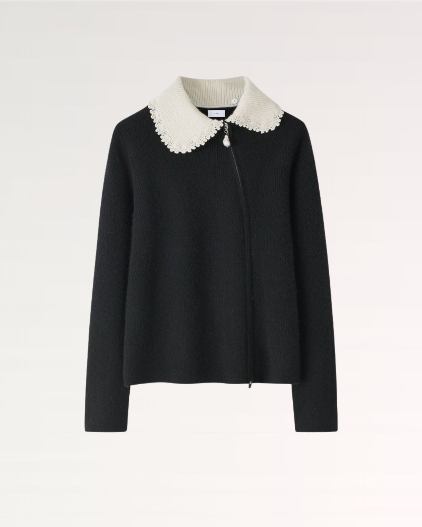 Cashmere Sweater Jacket Baroque Pearl Black