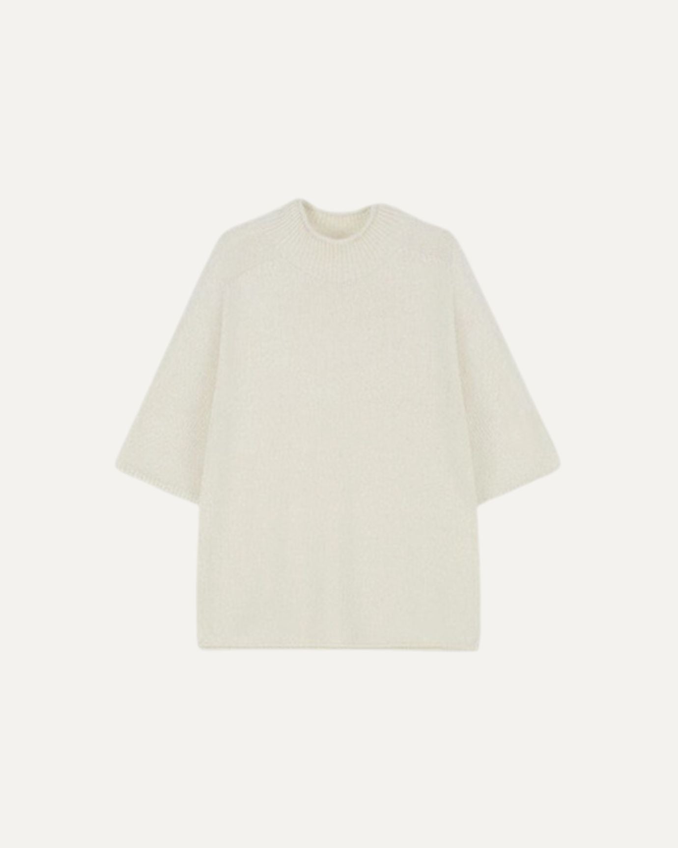 Wool Tee Sweater Half Collar