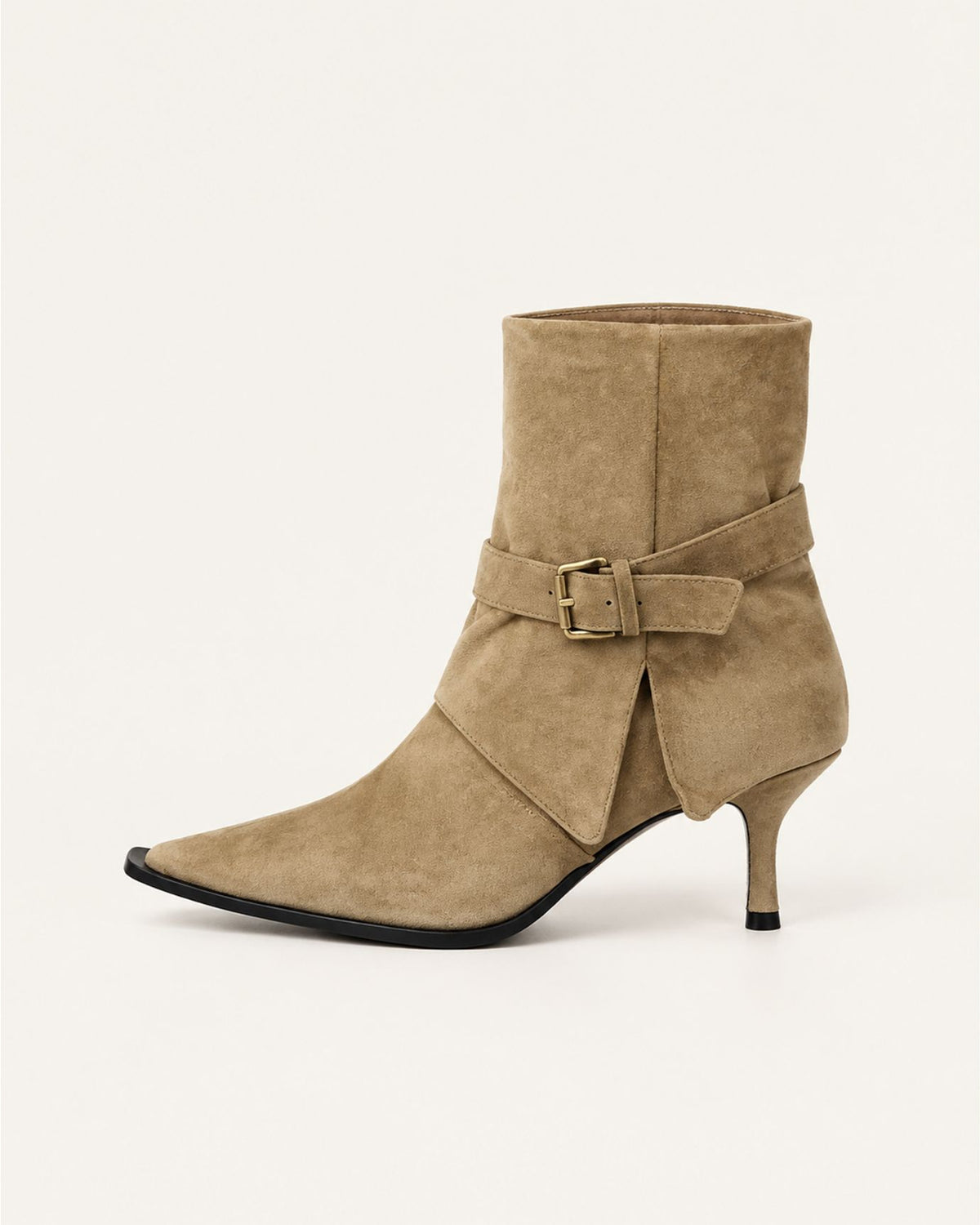 Vintage Velvet LIning Suede Pointed-Toe Boots
