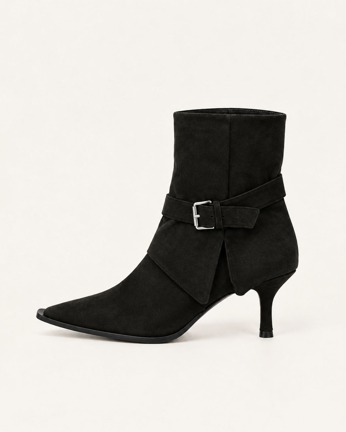 Vintage Velvet LIning Suede Pointed-Toe Boots