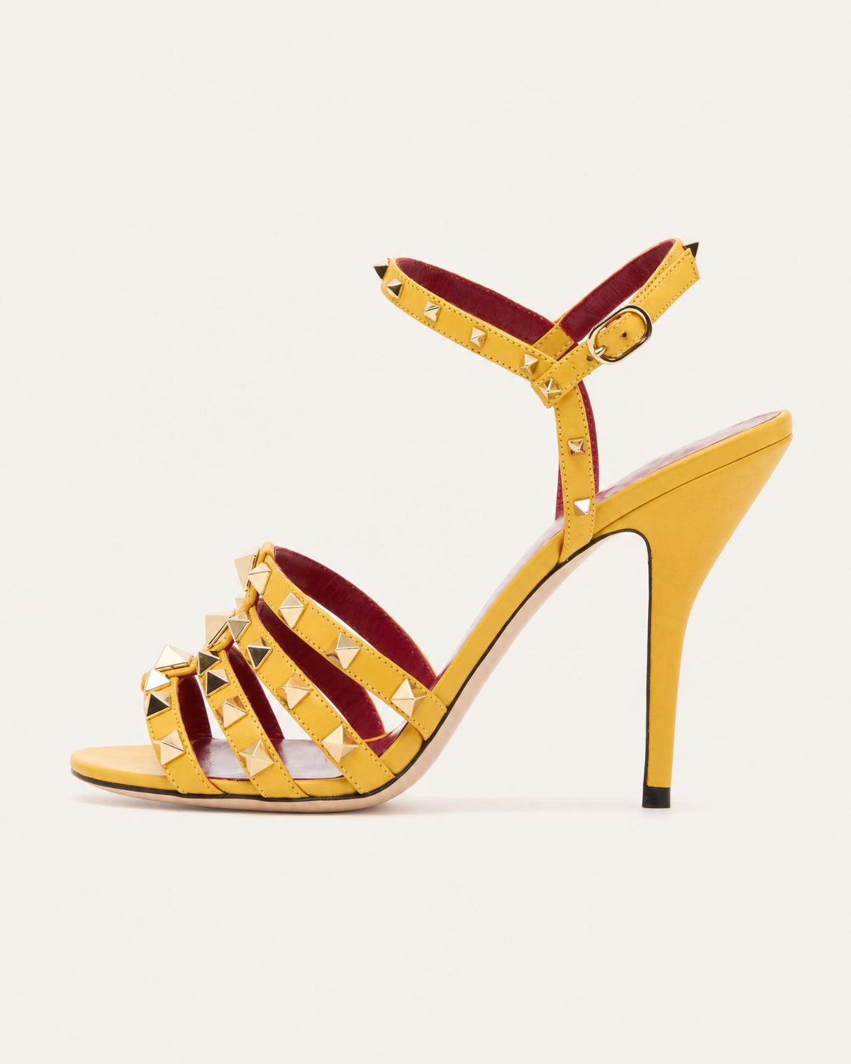 Rinna Open-Toe Studded Ankle-Strap Heels