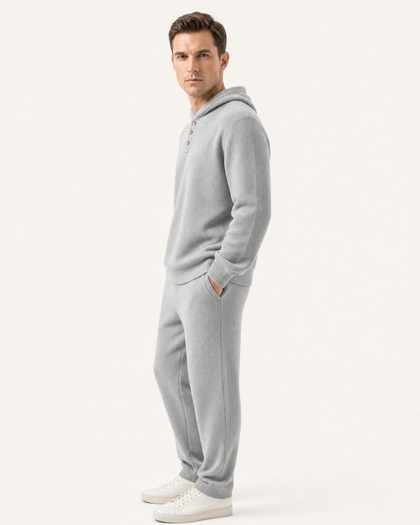 Relaxed Fit Cashmere Hooded Sweater