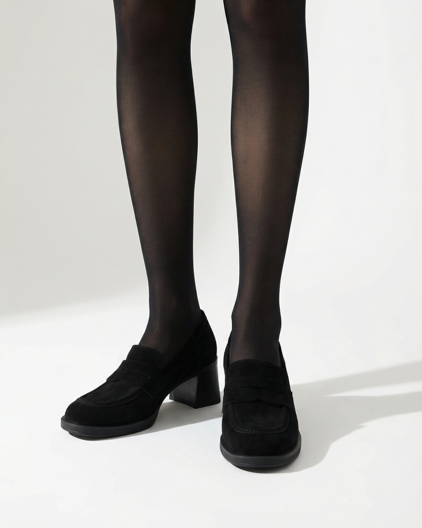 Franziska Old Money Genuine Leather Loafers Heels | Velvet-Lined