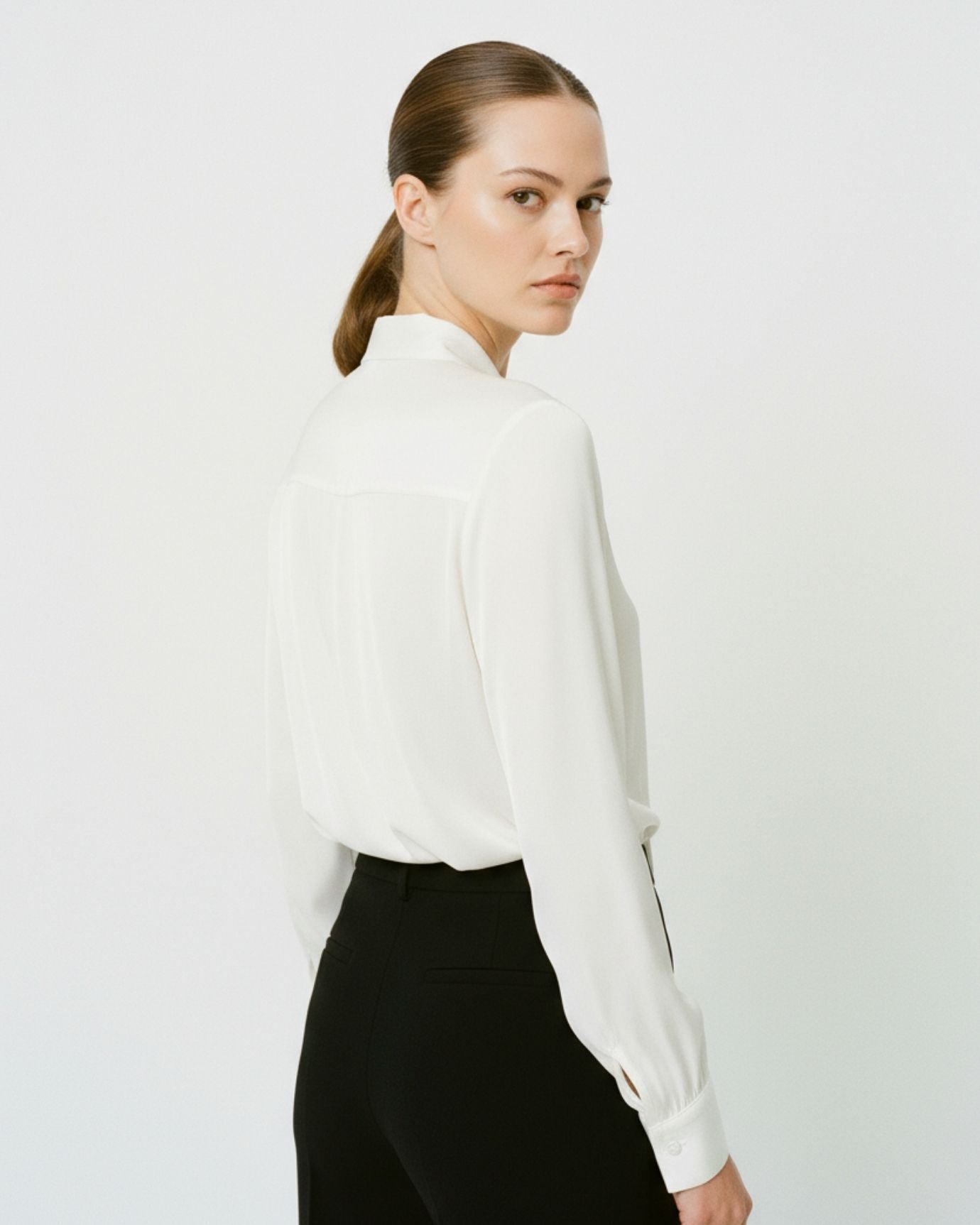 Collar Mulberry Silk Shirt