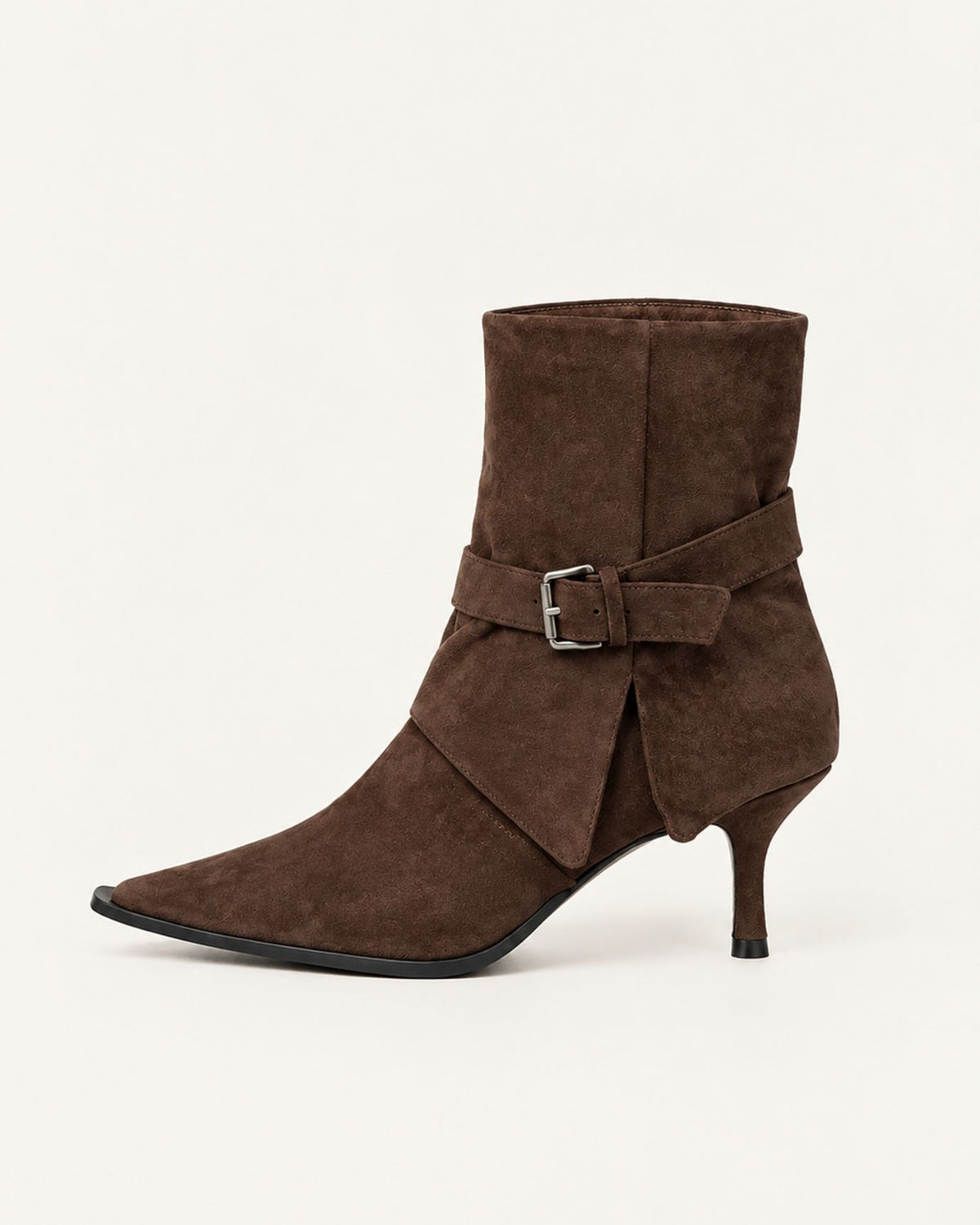Vintage Velvet LIning Suede Pointed-Toe Boots