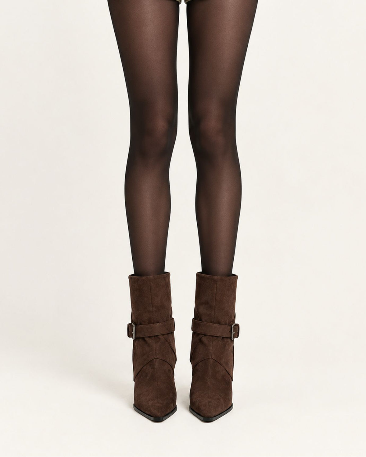 Vintage Velvet LIning Suede Pointed-Toe Boots