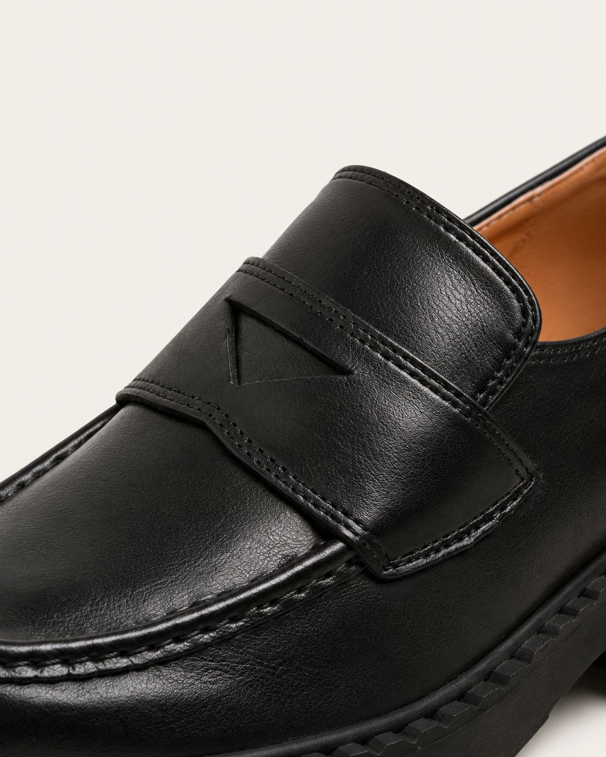 Zira Retro Leather Lug Sole Loafers