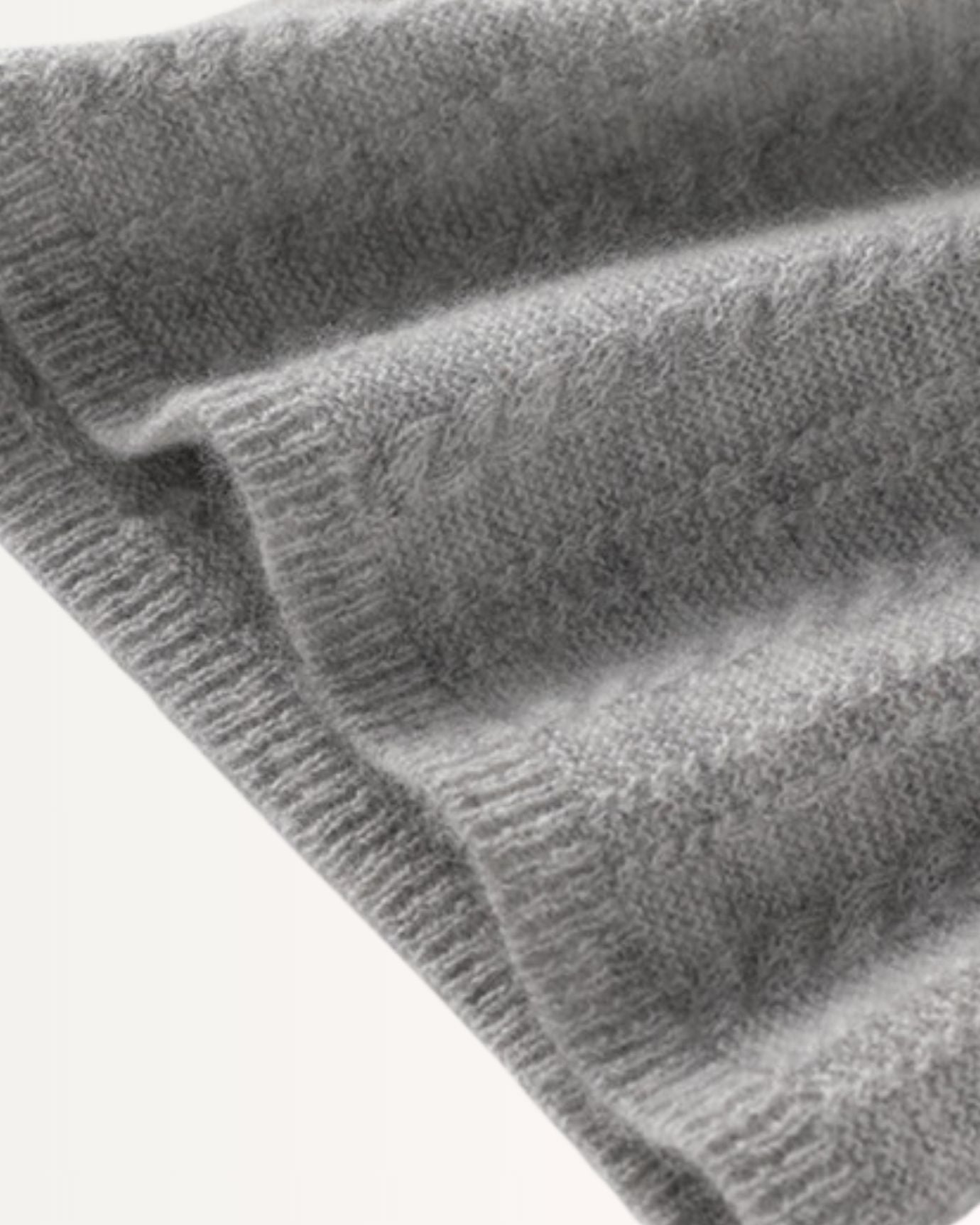 Cashmere Neck Knitted Scarf cable collar