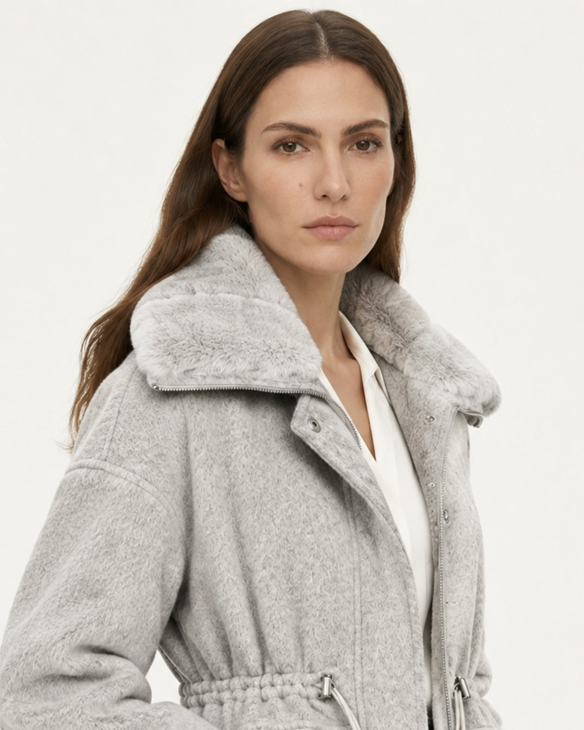 Rex Rabbit Fur Lined Leather Parka Jacket