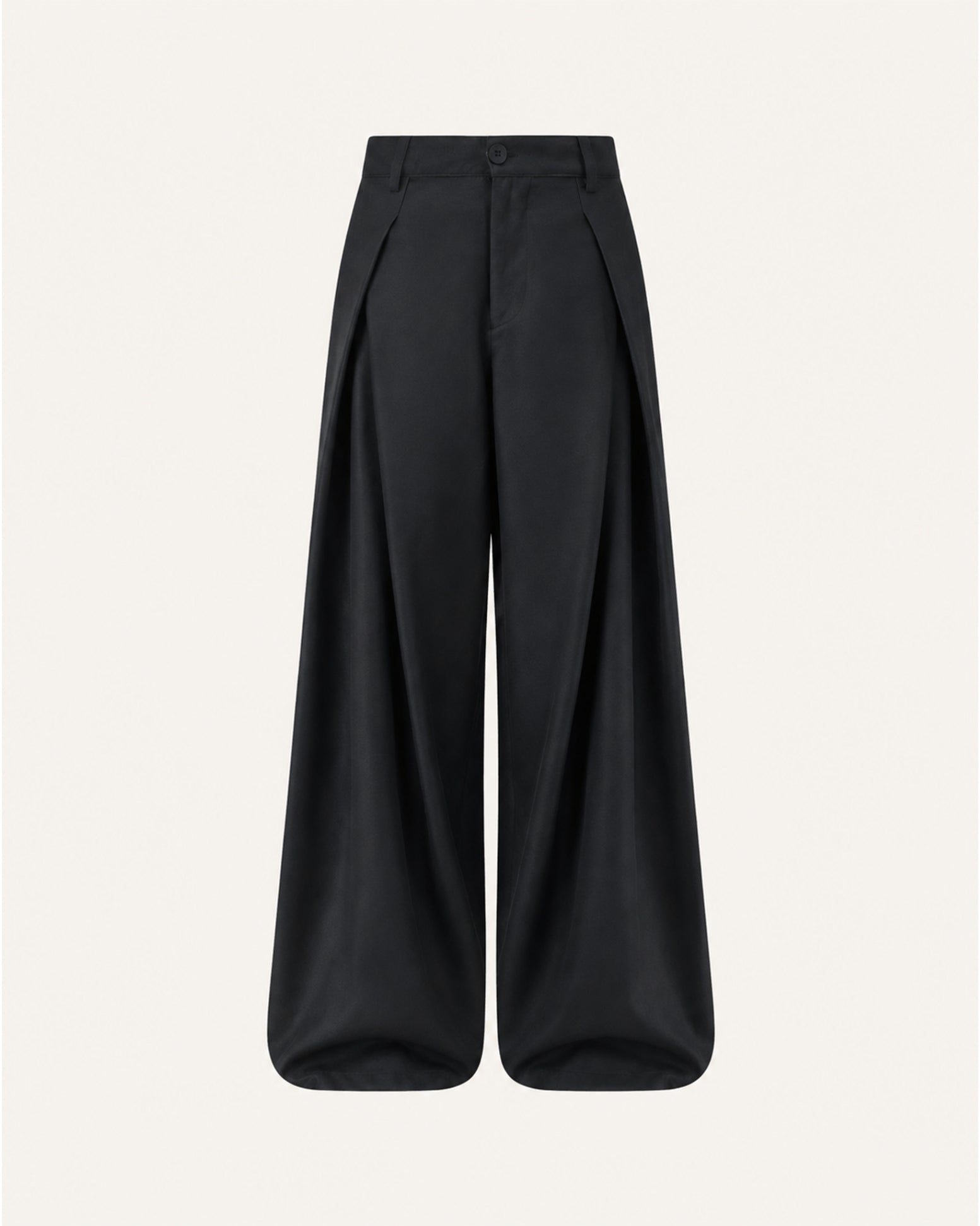 Pleated Drapey Trousers Textured Loose Straight Pants