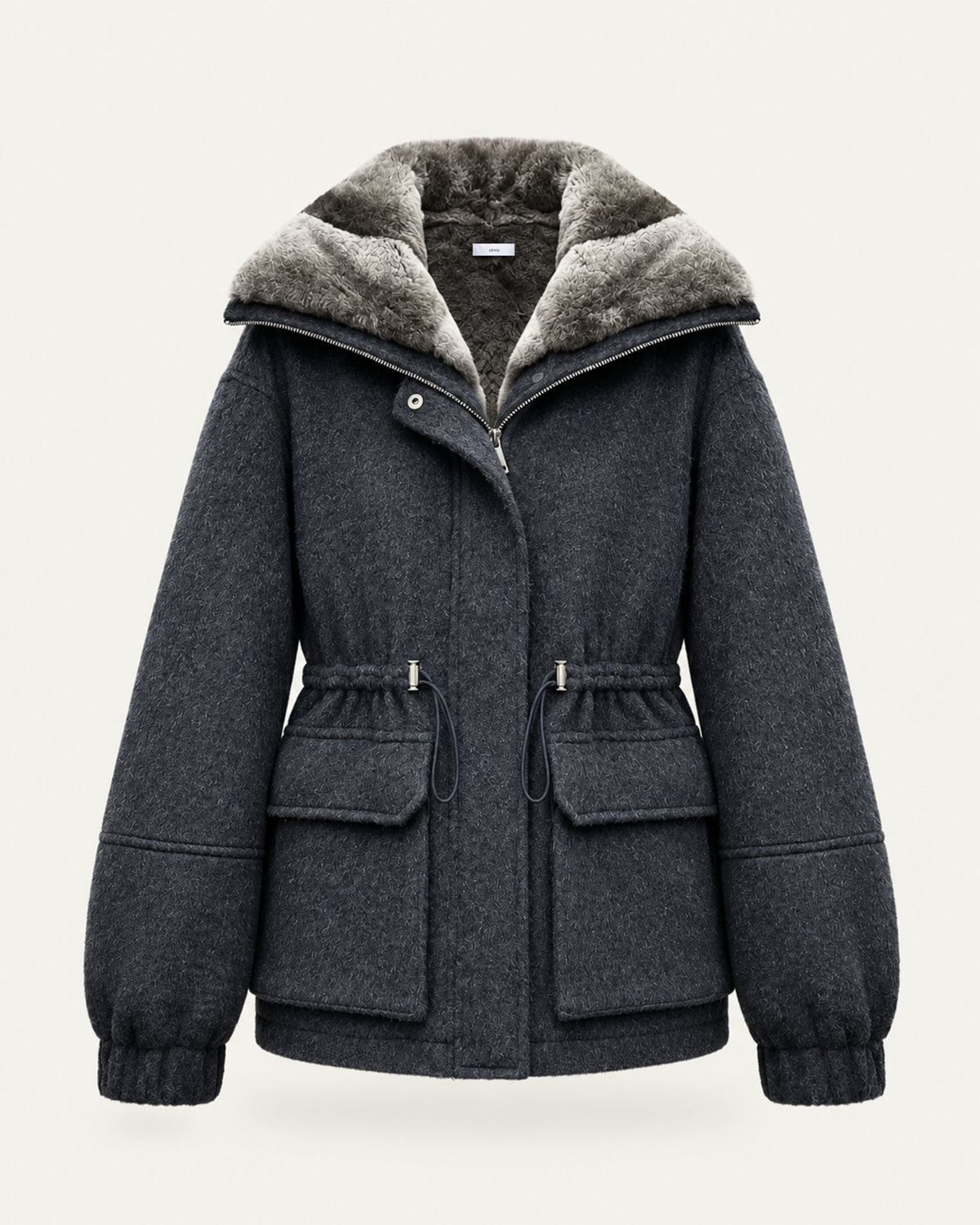 Rex Rabbit Fur Lined Leather Parka Jacket