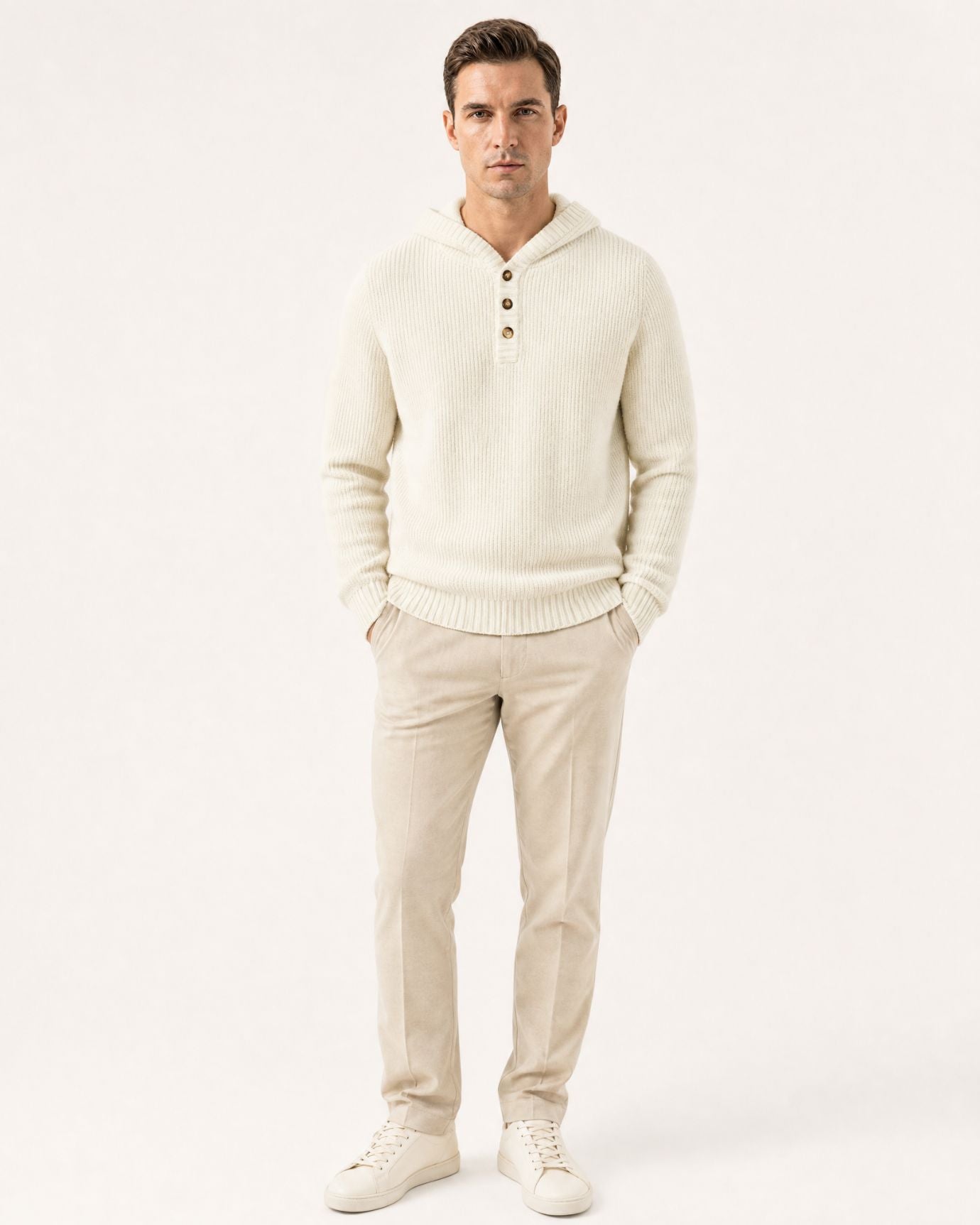 Relaxed Fit Cashmere Hooded Sweater