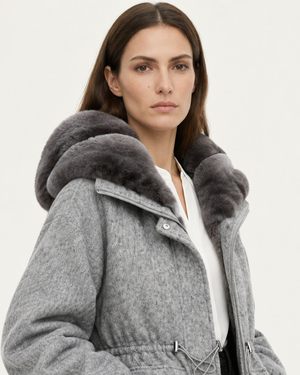 Rex Rabbit Fur Lined Leather Parka Jacket