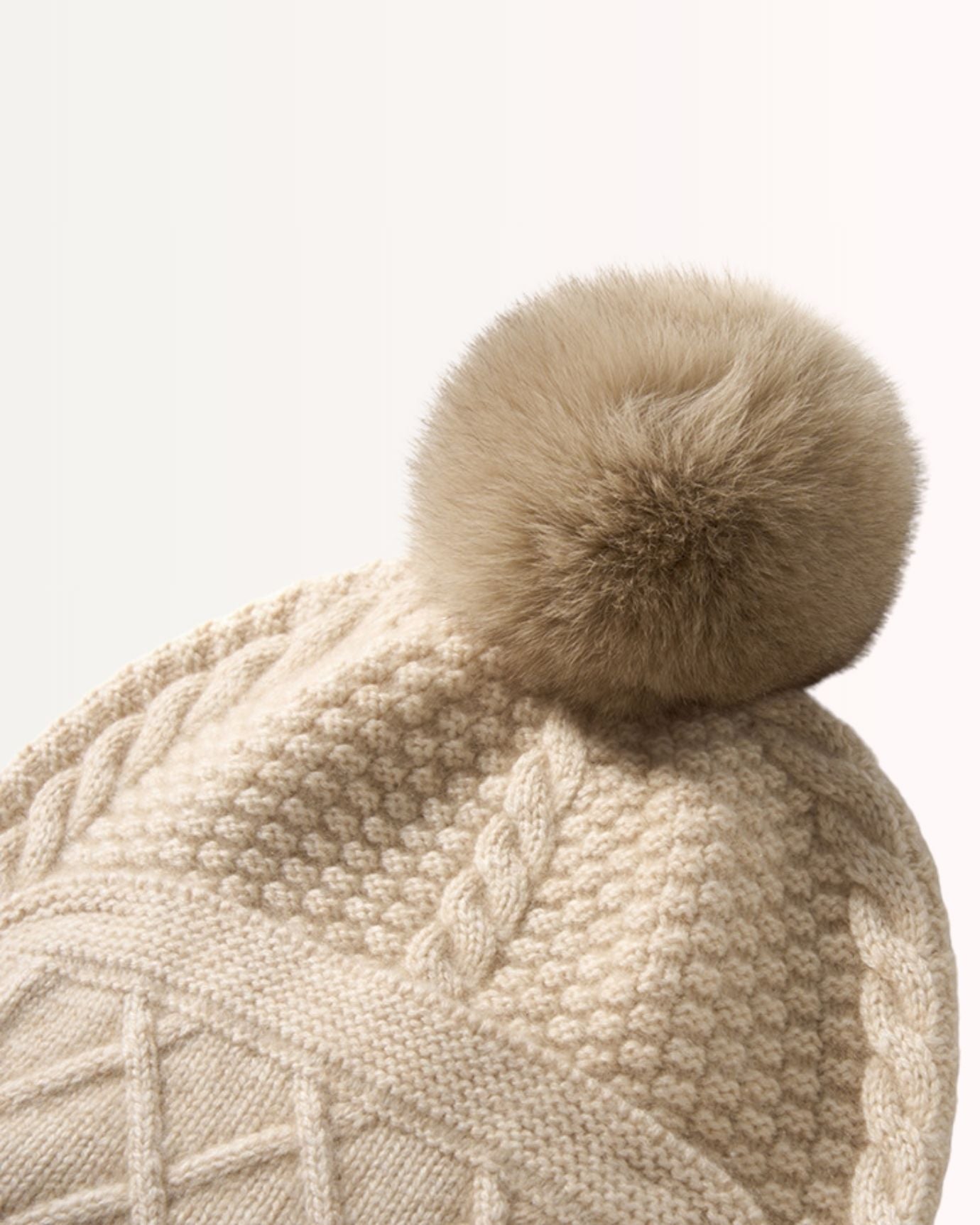 Cashmere and Leather Hat ball twisted casual earmuffs warm