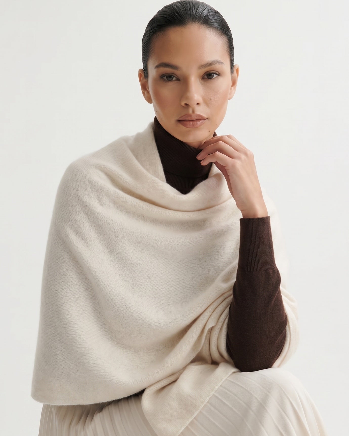 Dina Cashmere Knit Shawl