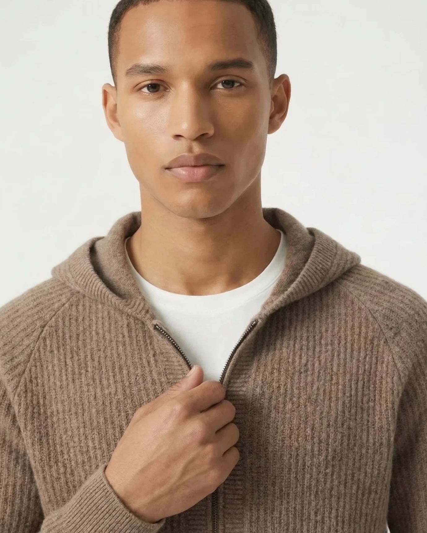 Thickened Wool Hooded Cardigan Zipper