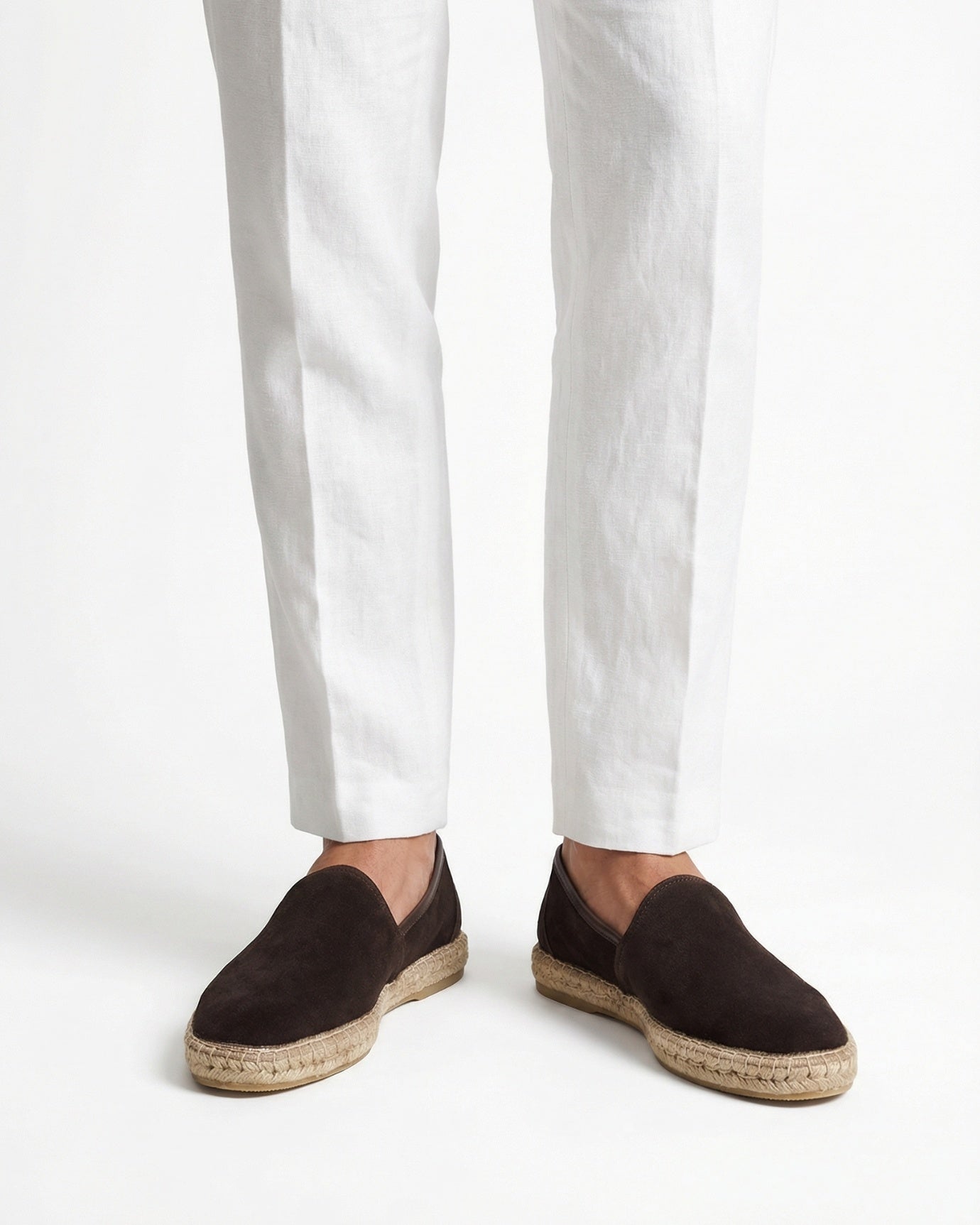 Mykonos Coffee Slip-On Suede Loafers Genuine Leather Casual Flats