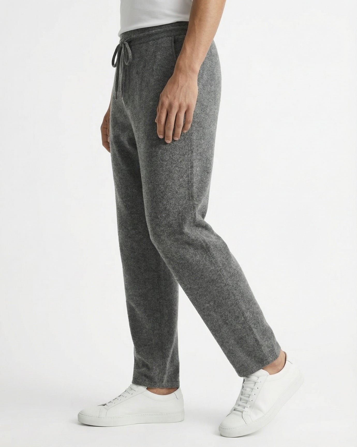 Pantalones holgados de lujo de lana de cachemira de edición limitada