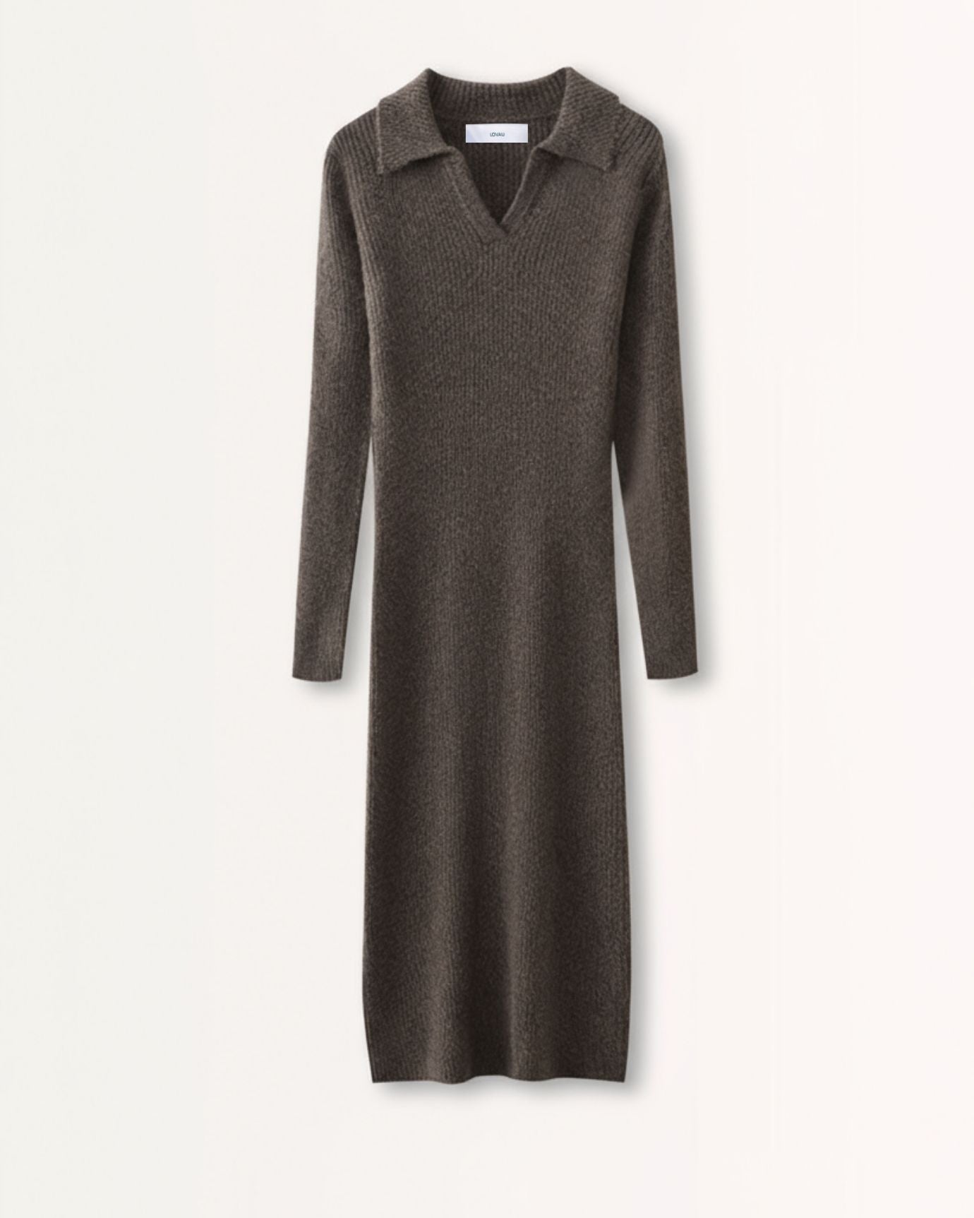 Long Sleeve Polo Wool Dress