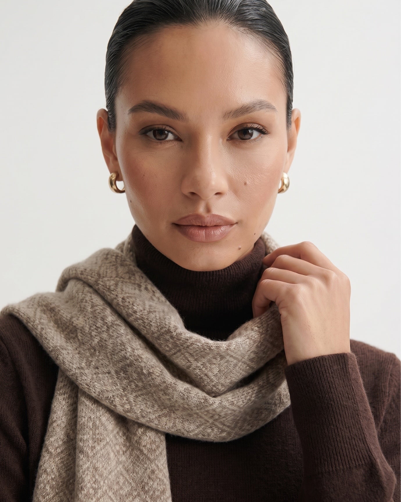 Olivia Knitted Cashmere Scarf
