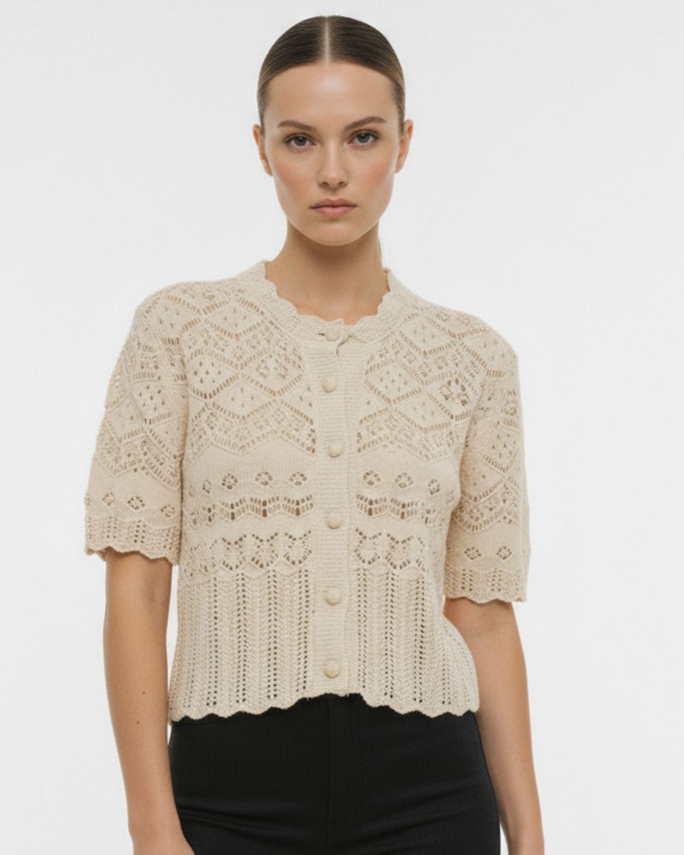 Aurora Jackquard Mesh T-shirt