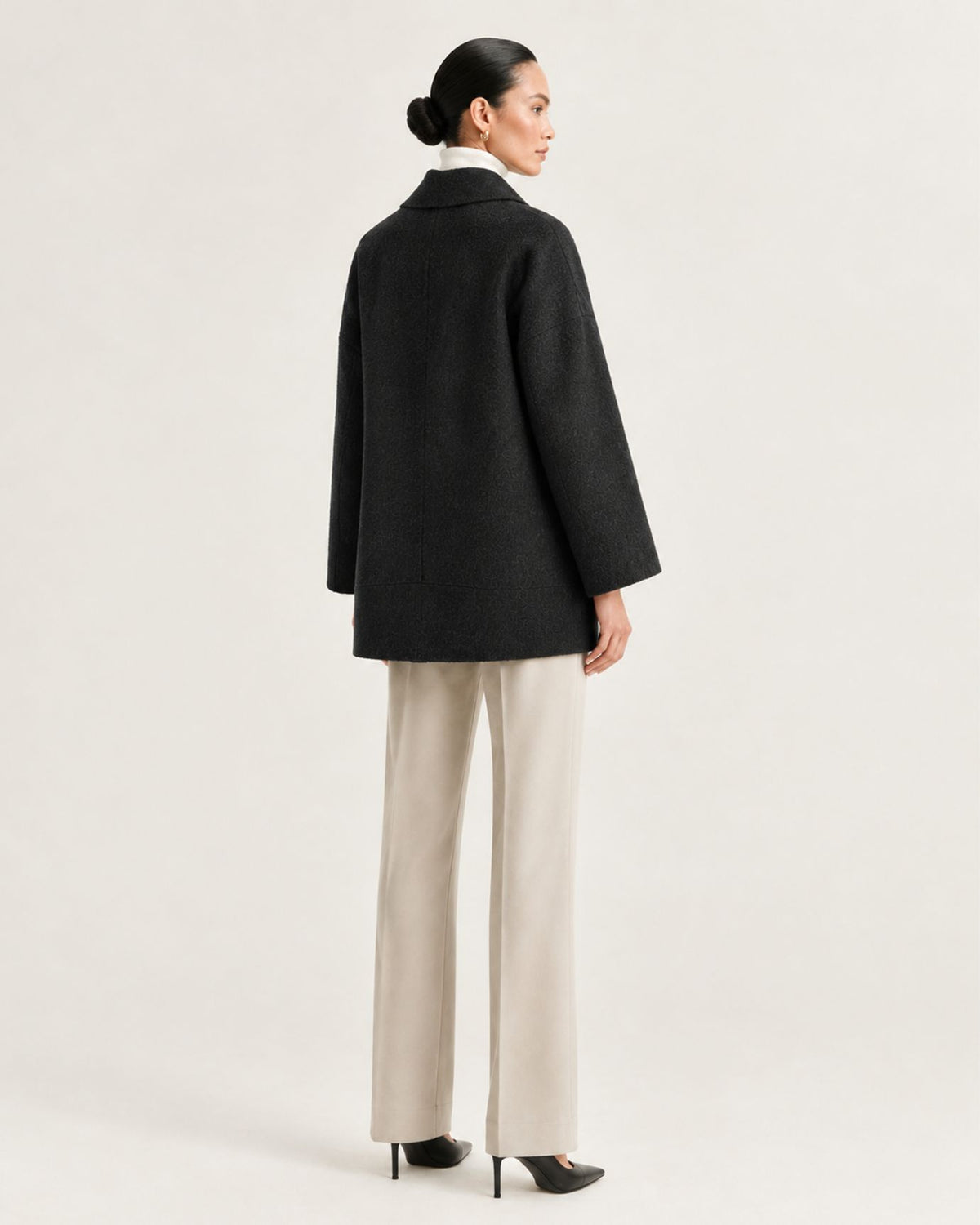 Divina Relaxed-Fit Double-Faced Yak Wool Overcoat Shawl