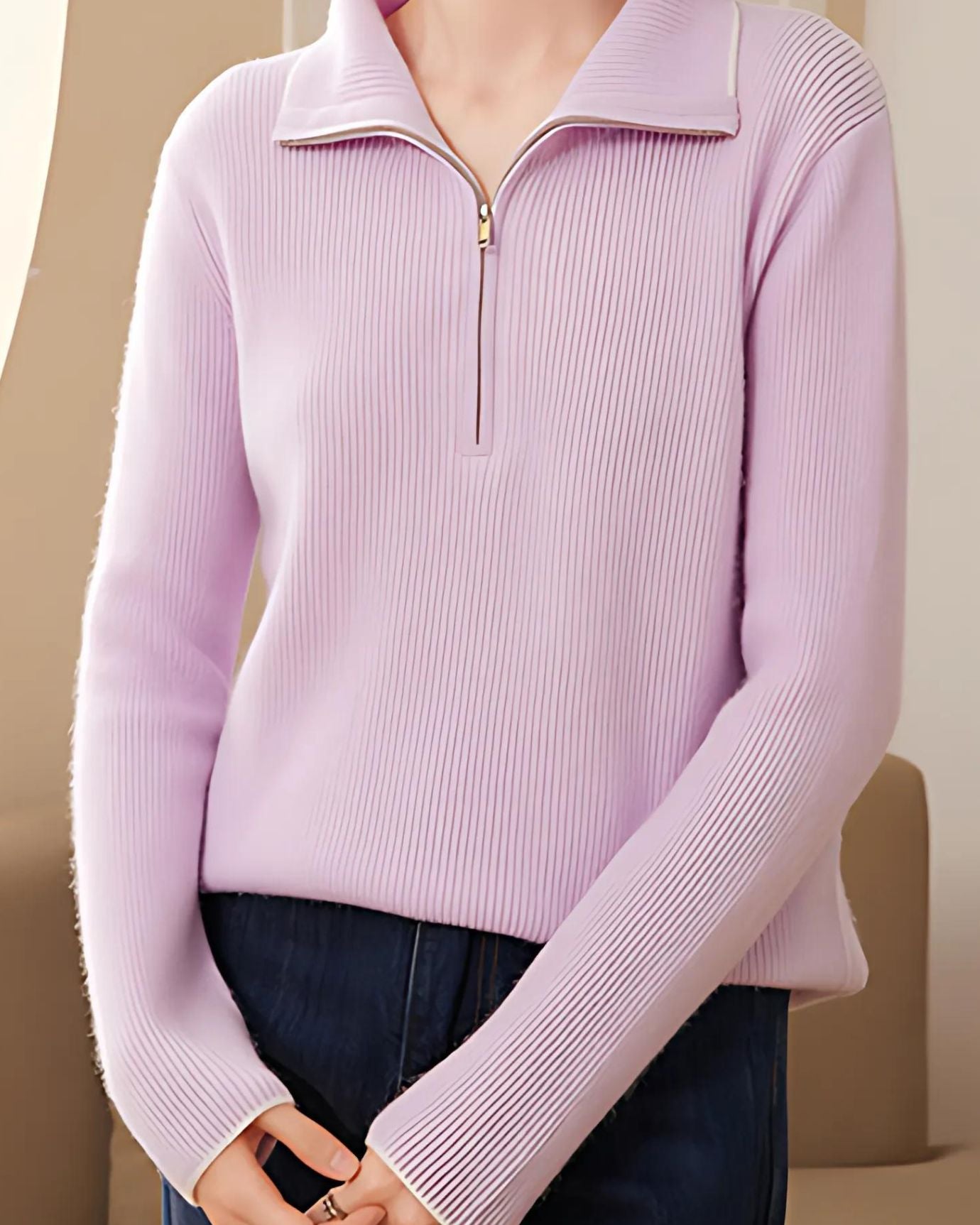 Olivia Cashmere Sweater Zip