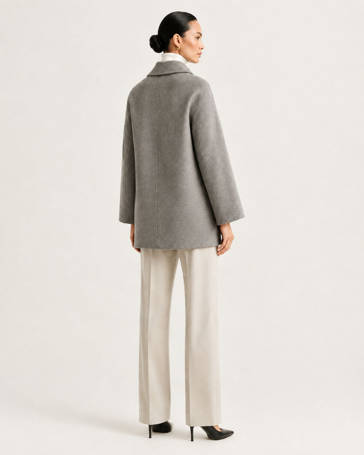 Divina Relaxed-Fit Double-Faced Yak Wool Overcoat Shawl