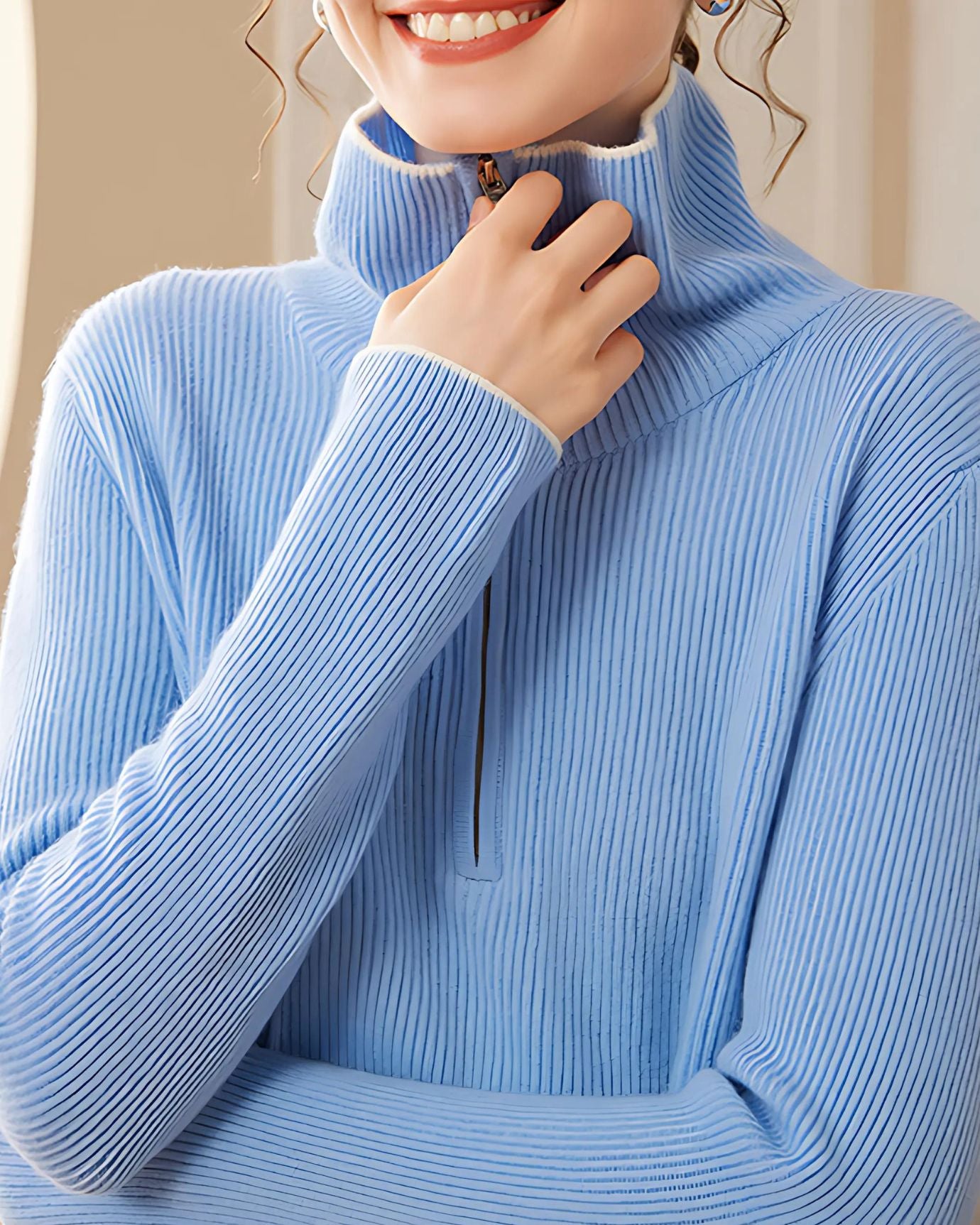 Olivia Cashmere Sweater Zip