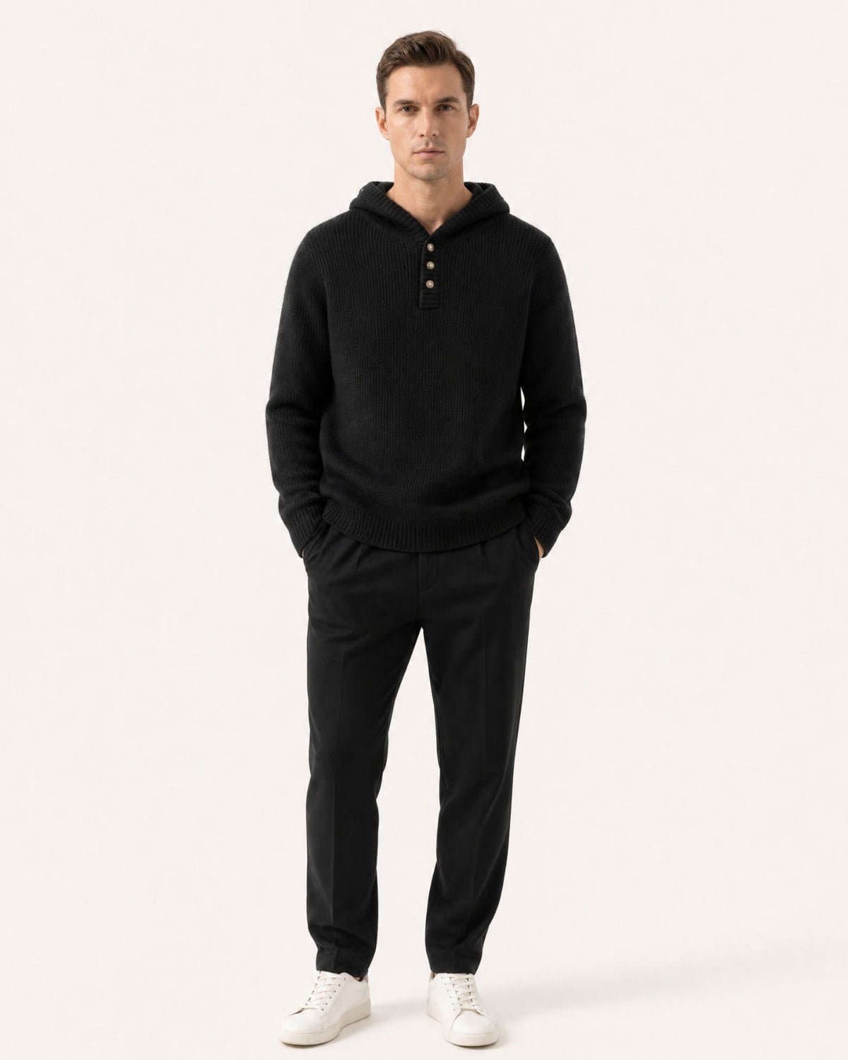 Relaxed Fit Cashmere Hooded Sweater