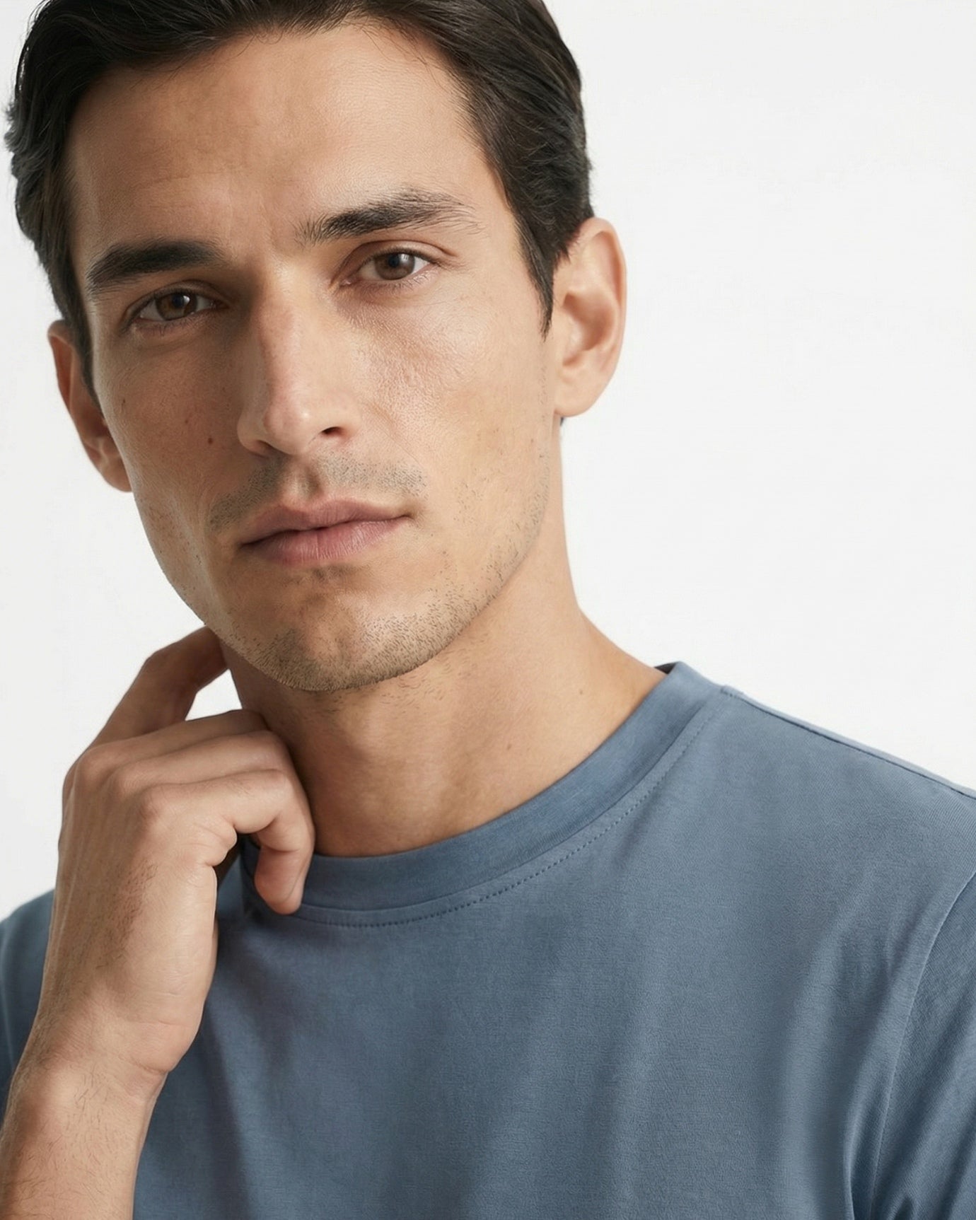 High End Mercerized Cotton Silky Dark Gray T-Shirt