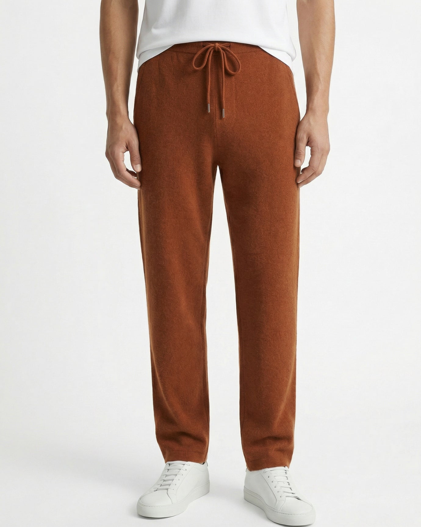 Pantalones holgados de lujo de lana de cachemira de edición limitada