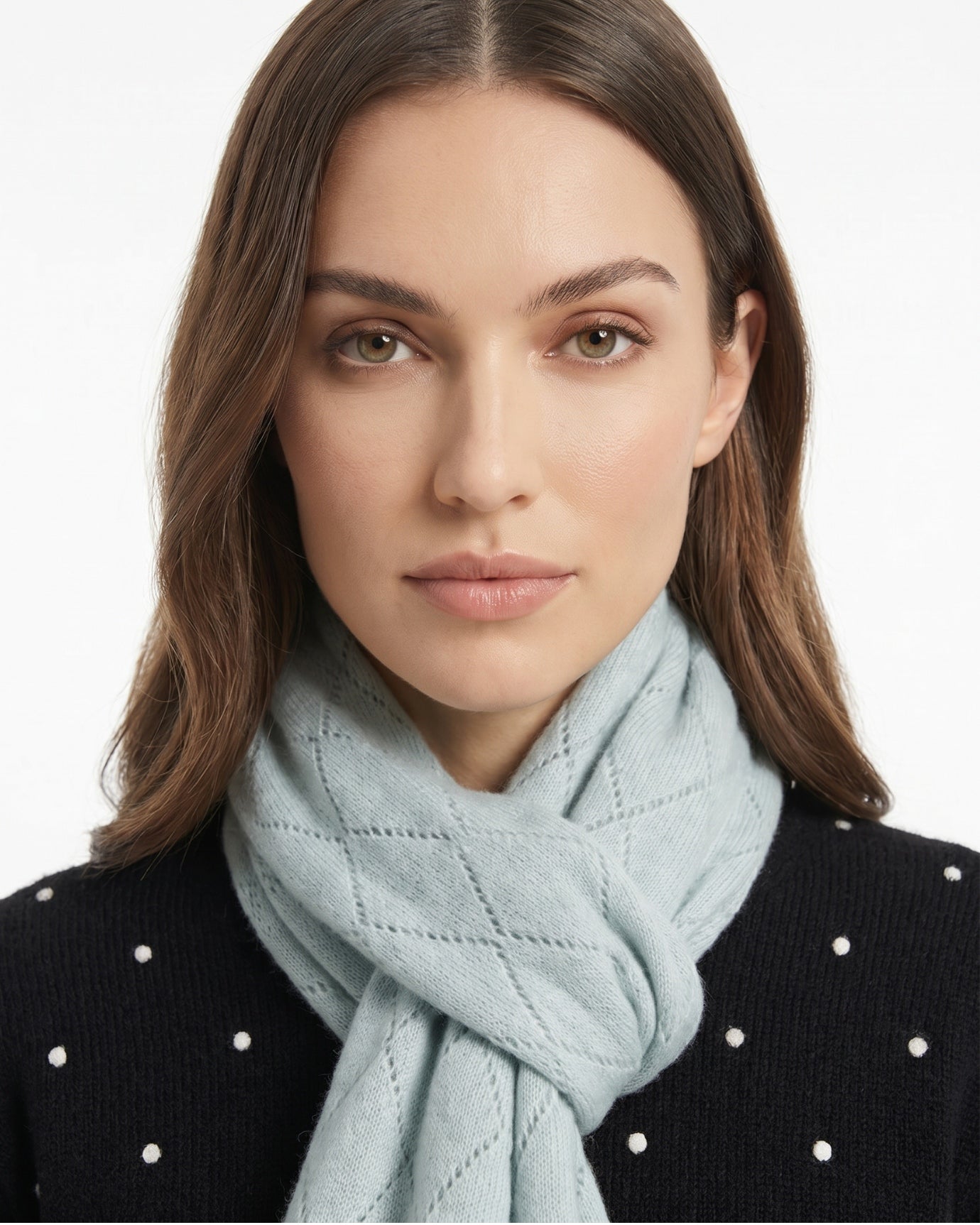 Pure Cashmere Herringbone Scarf