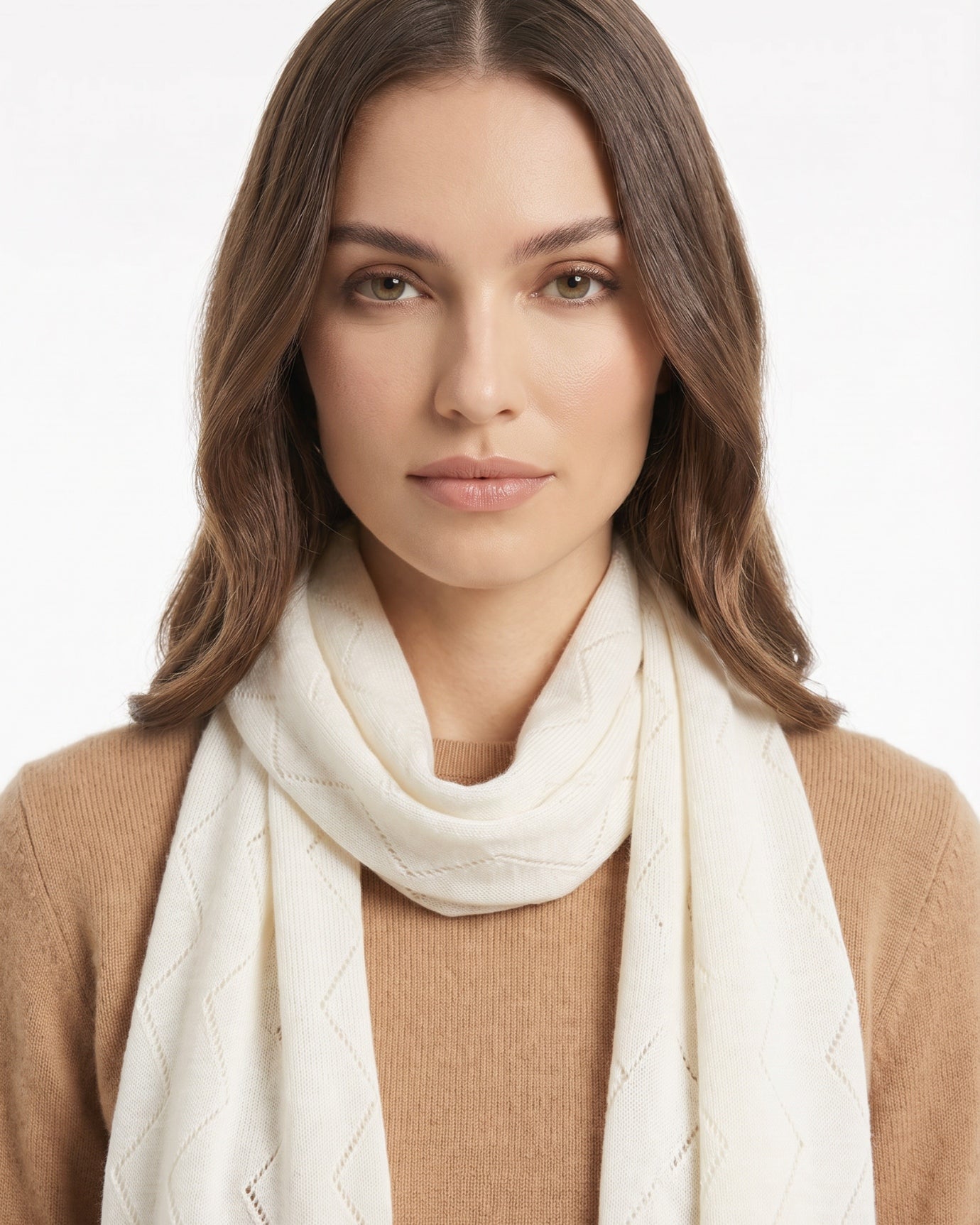 Pure Cashmere Herringbone Scarf
