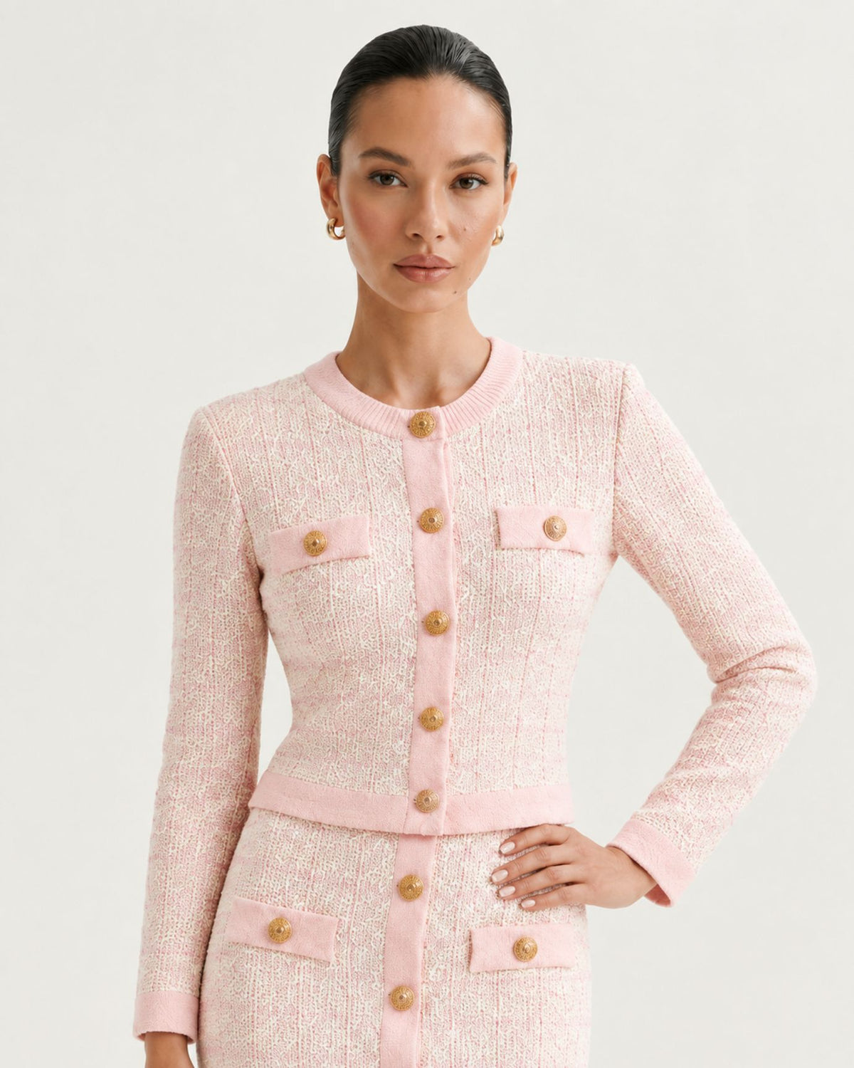 Rosy 3-Piece Plaid Skirt Set