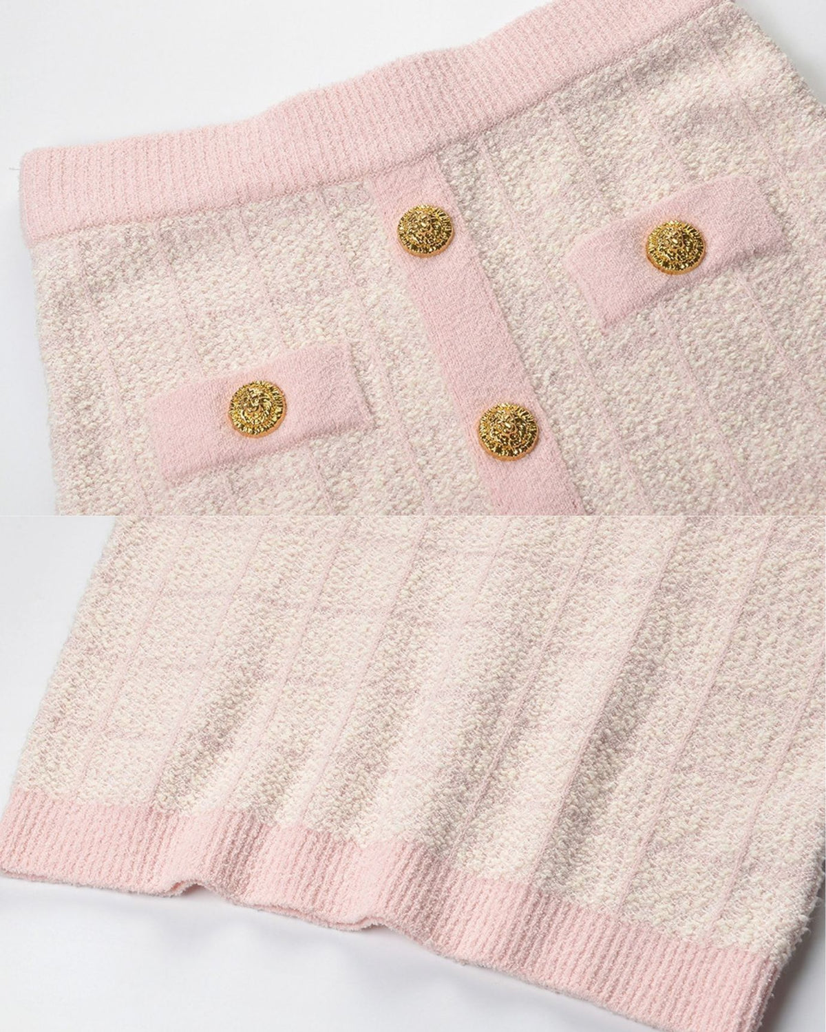 Rosy 3-Piece Plaid Skirt Set