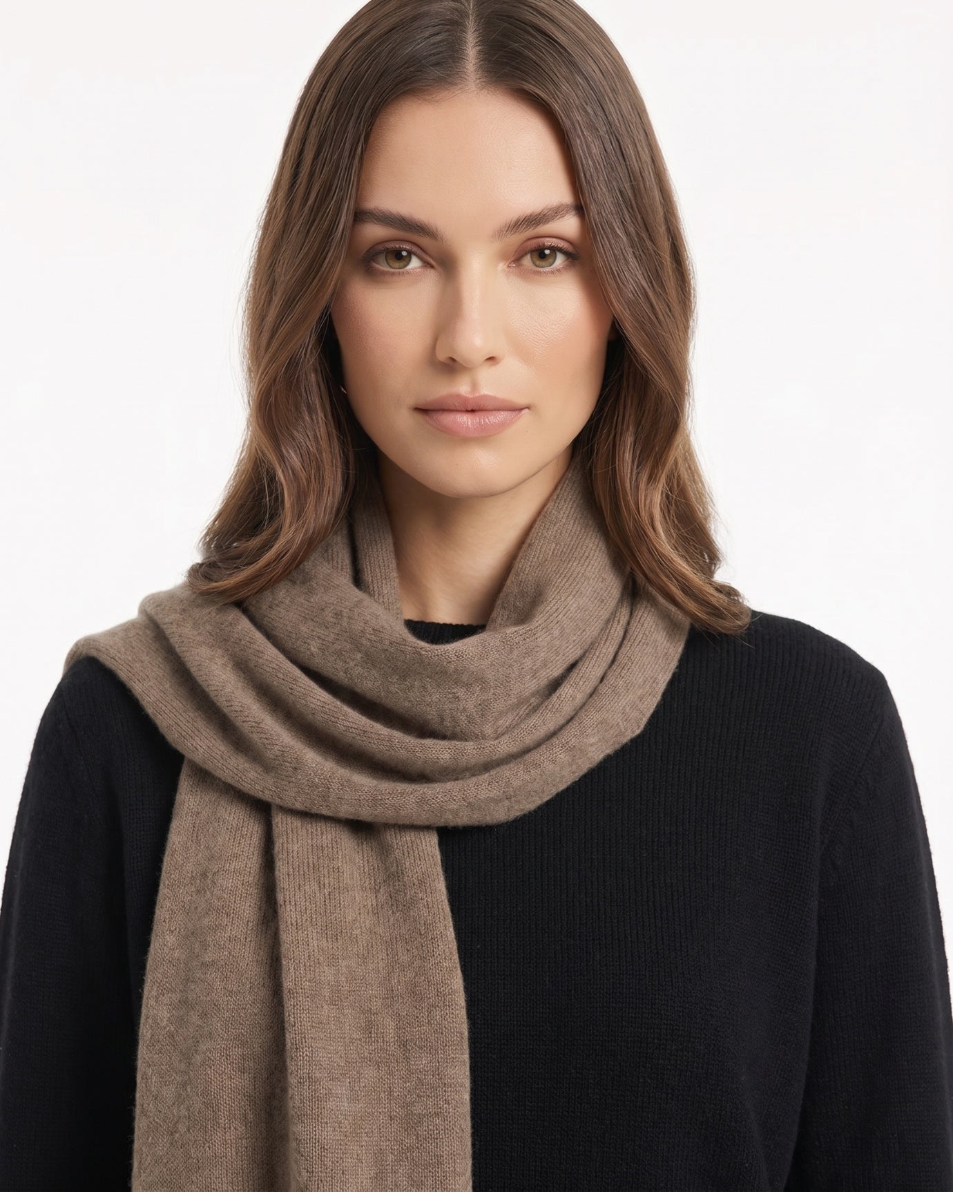 Pure Cashmere Herringbone Scarf