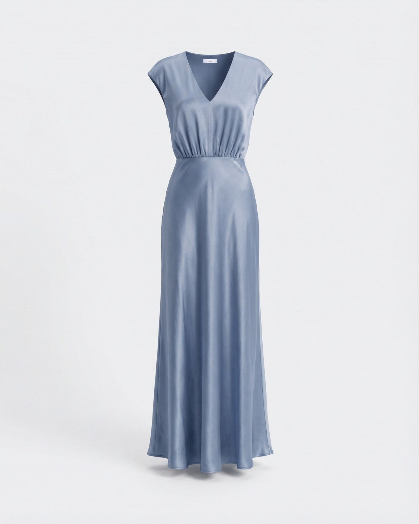 Vestido de satén para eventos, manga larga