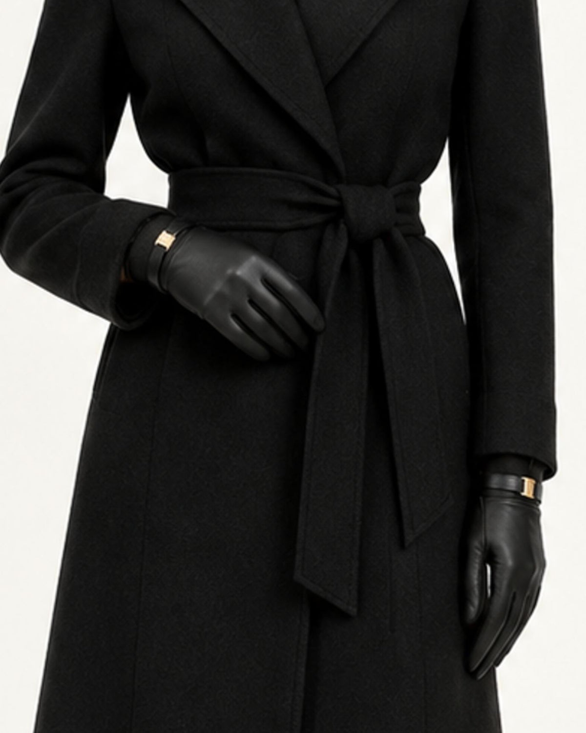 Velvet-Lined Leather Touchscreen Gloves