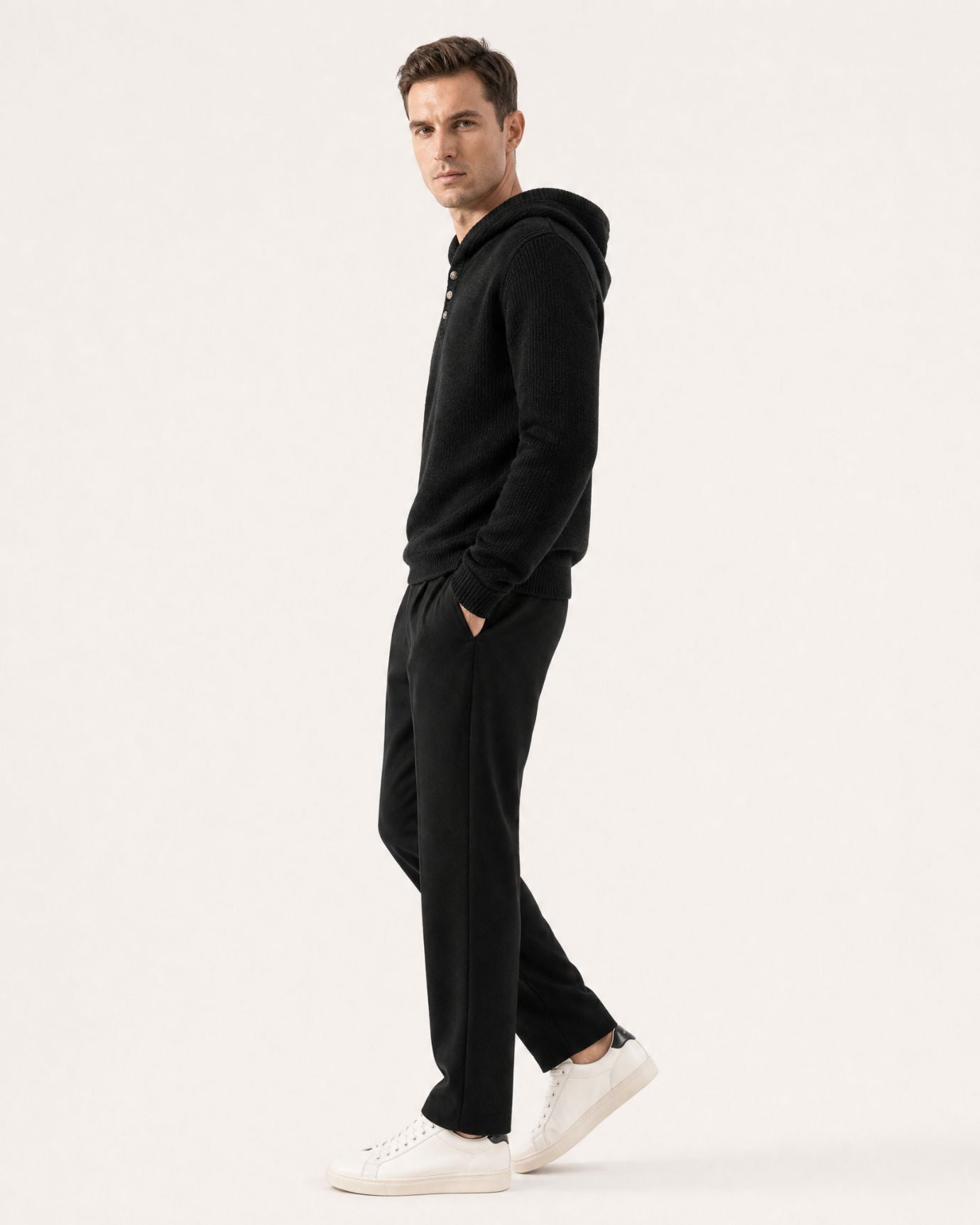 Relaxed Fit Cashmere Hooded Sweater