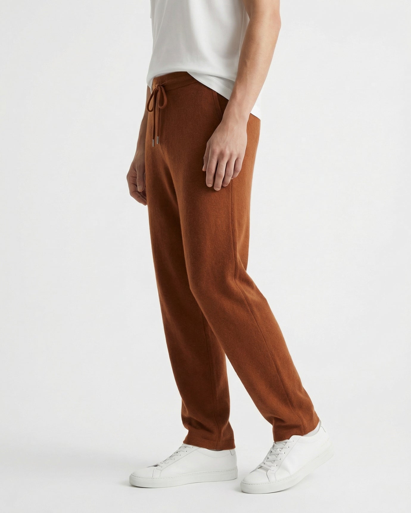 Pantalones holgados de lujo de lana de cachemira de edición limitada