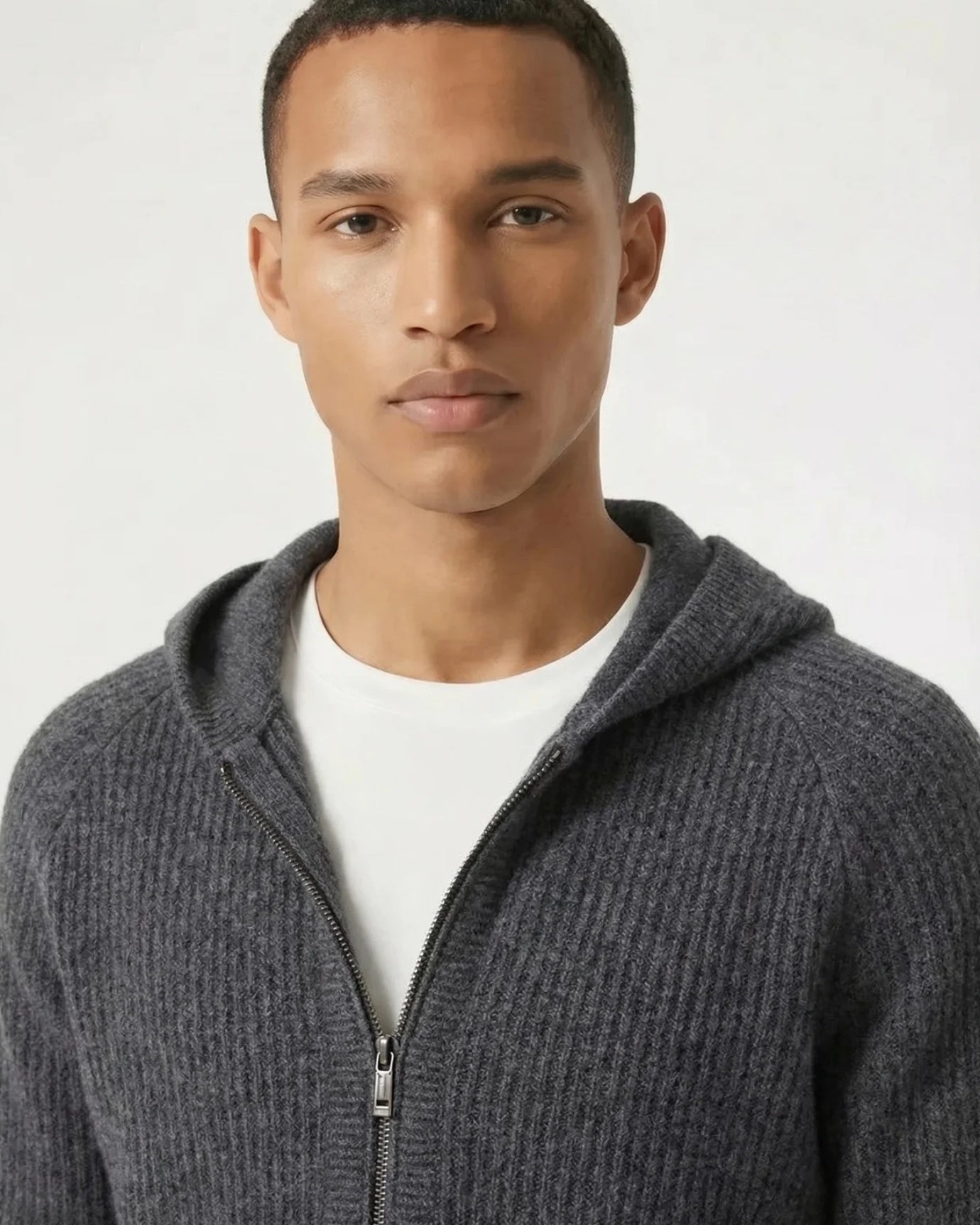 Thickened Wool Hooded Cardigan Zipper