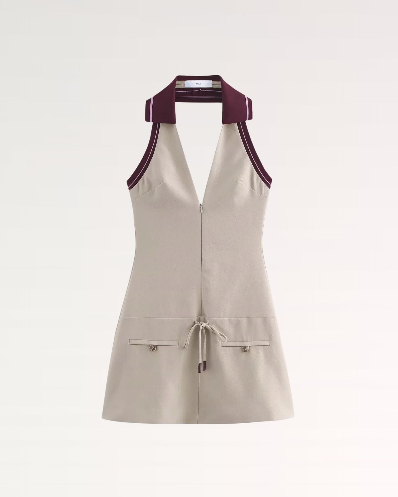 Old Money Apricot Bourdeaux Dress