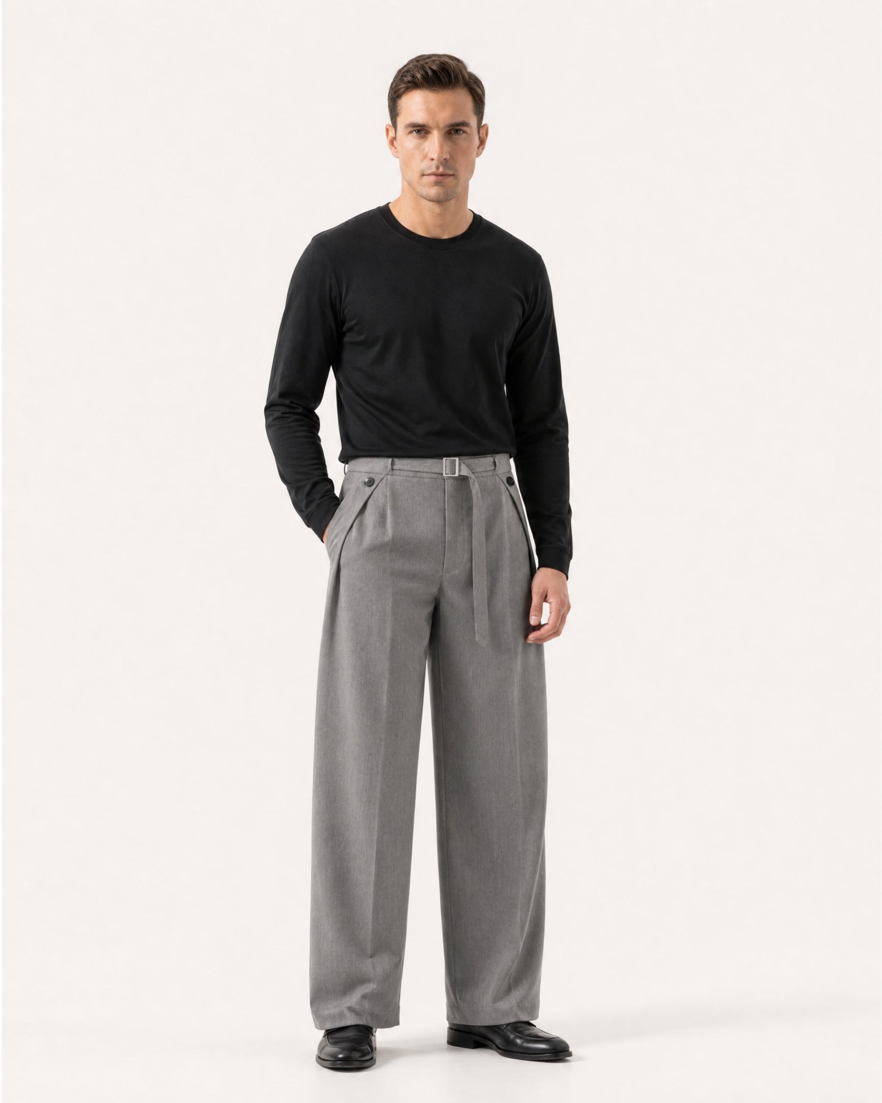 Retro Old Money A Line Pants Cleanfit