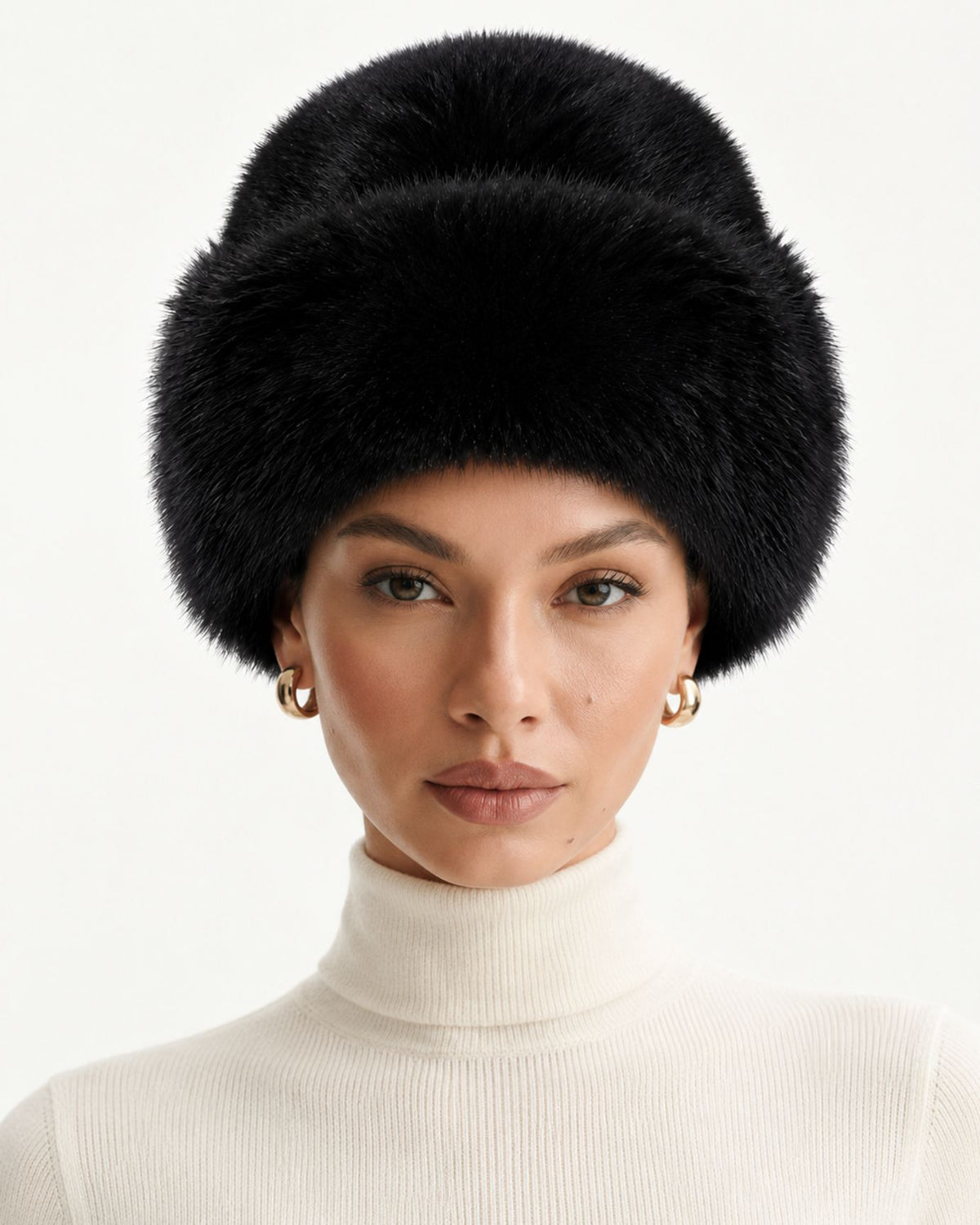Plush Fur Mongolian-Style Hat Cold Resistant